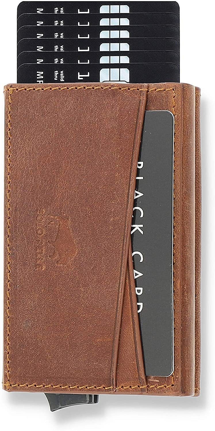 Solo Pelle Kartenetui Kartenetui, Kreditkartenetui, Leder Geldbörse Slim  Wallet, echt Leder, Made in Europe in elegantem Design mit RFID Schutz