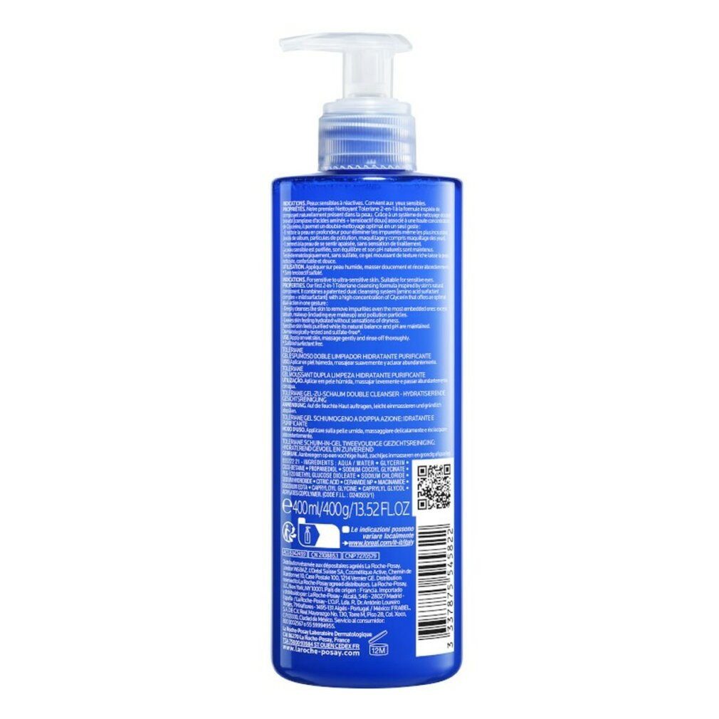 La Roche-Posay Gesichts-Reinigungsmilch TOLERIANE double cleansing foaming gel 400 ml