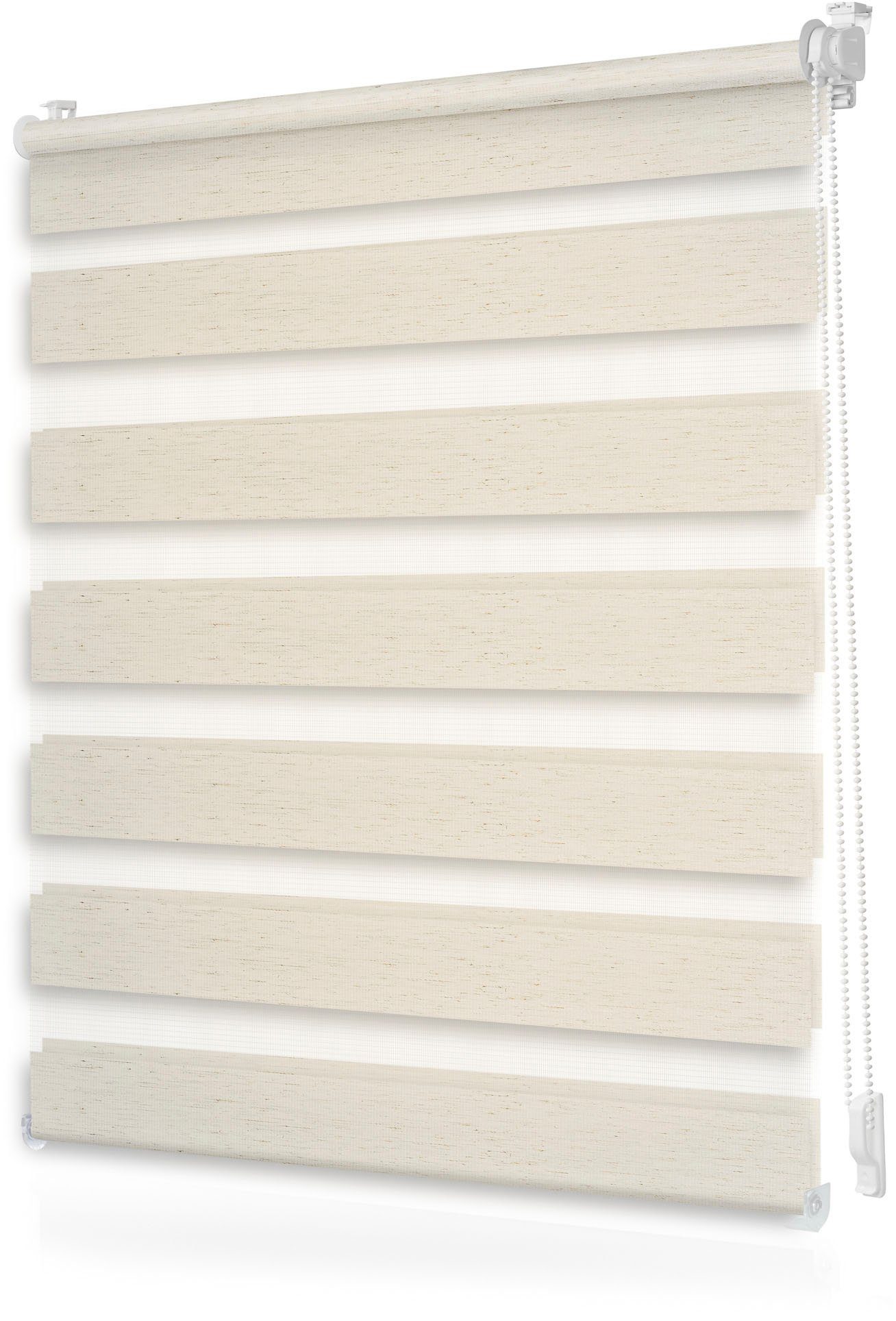 Doppelrollo Duo-Rollo Klemmfix, ohne Bohren, blickdicht, LICHTBLICK ORIGINAL, Lichtschutz, ohne Bohren, freihängend, Klemmfix, einfache Montage des Rollos