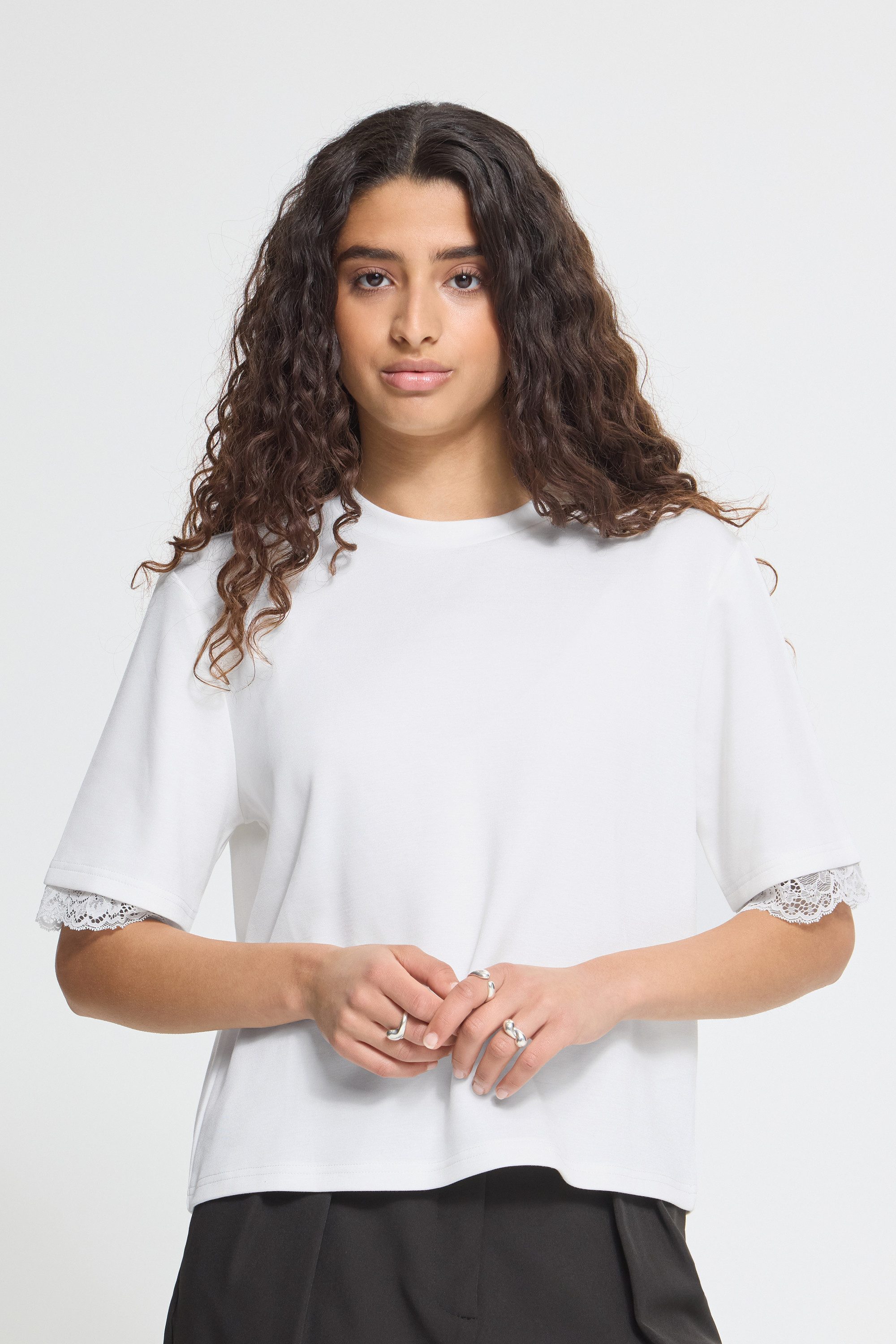 ICHI T-Shirt Kurzarm-Bluse IHKAIWA