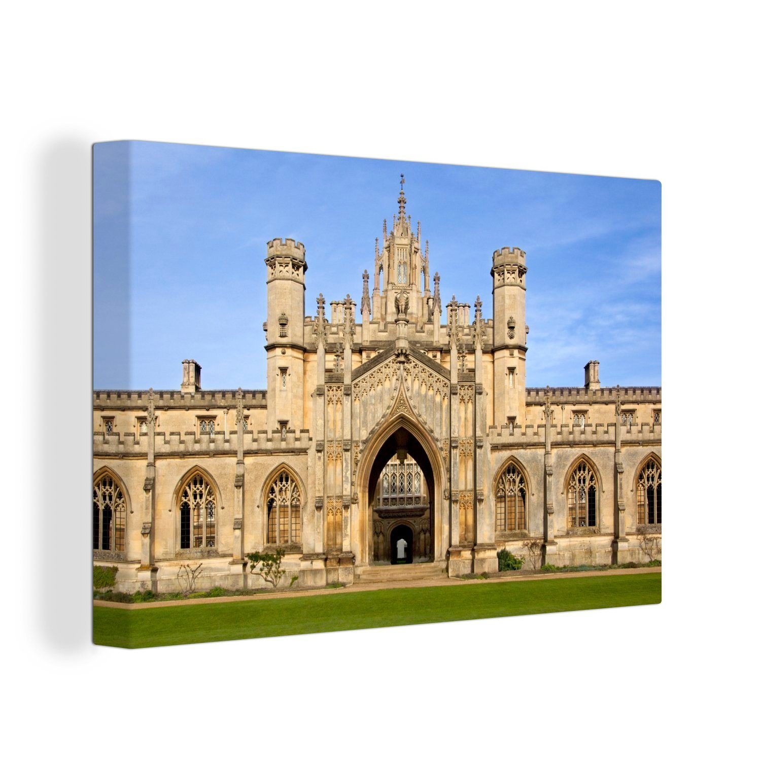 OneMillionCanvasses® Leinwandbild Die Gebäude der Universität Cambridge in England, (1 St), Wandbild Leinwandbilder, Aufhängefertig, Wanddeko, 30x20 cm