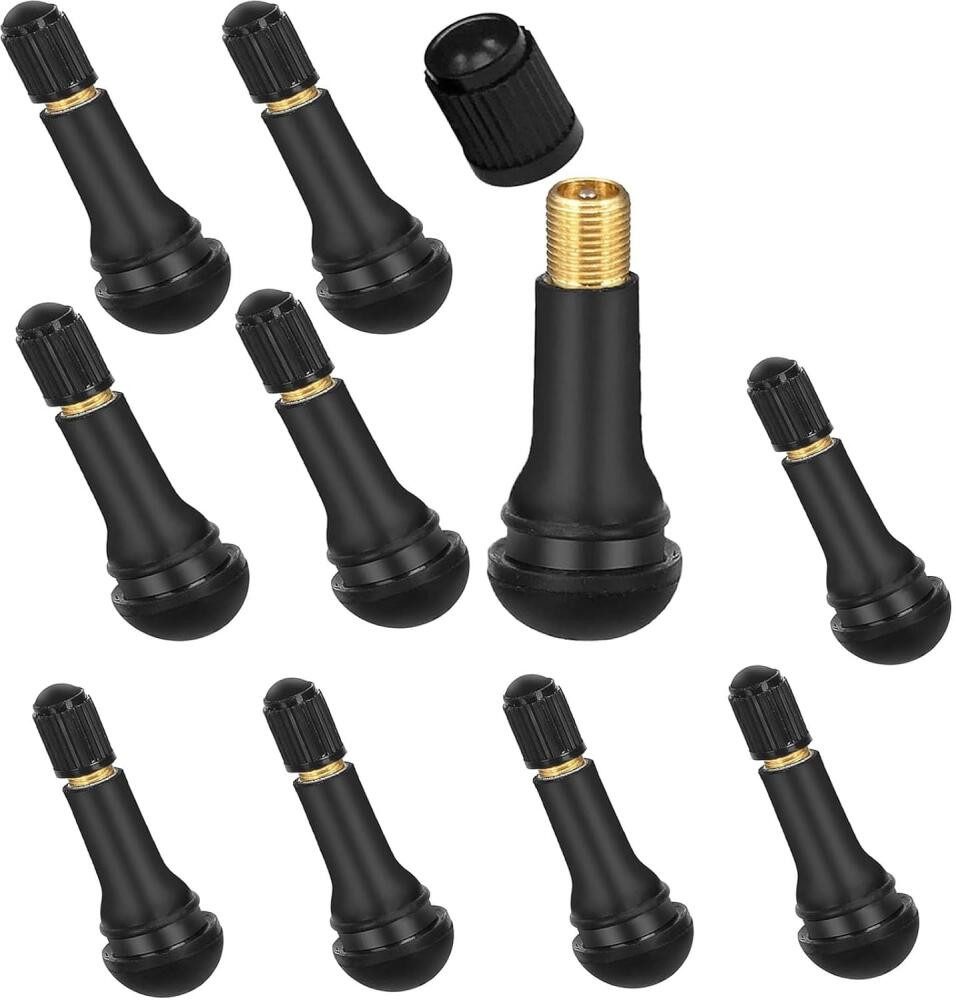 FELIXLEO Fahrrad-Hinterbauständer 100 Gummiventile TR413 Snap In Universal Reifenventile Auto Motorrad, (10-St)