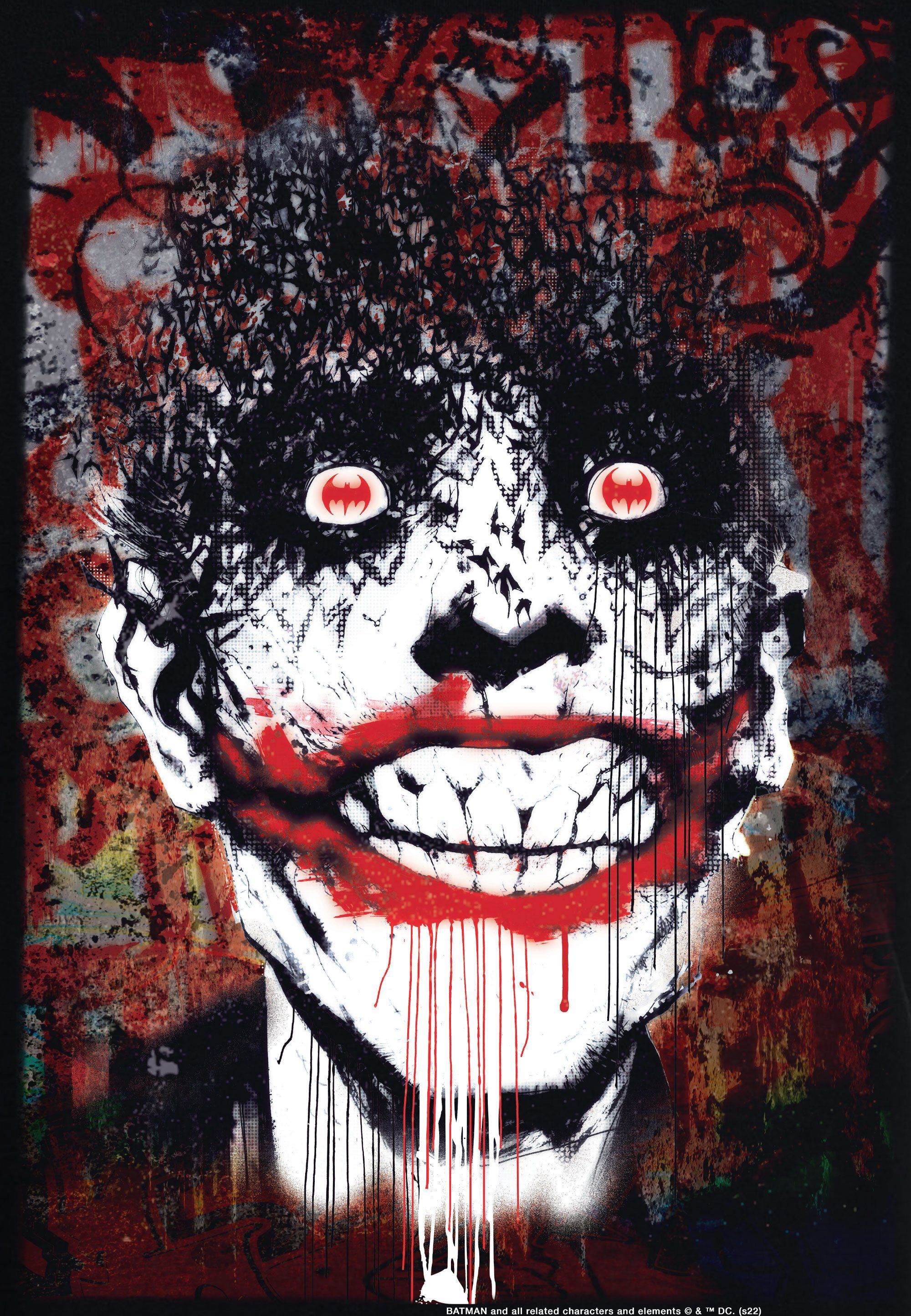 LOGOSHIRT T-Shirt Batman - Joker mit coolem Bats Superschurken-Print Graffiti