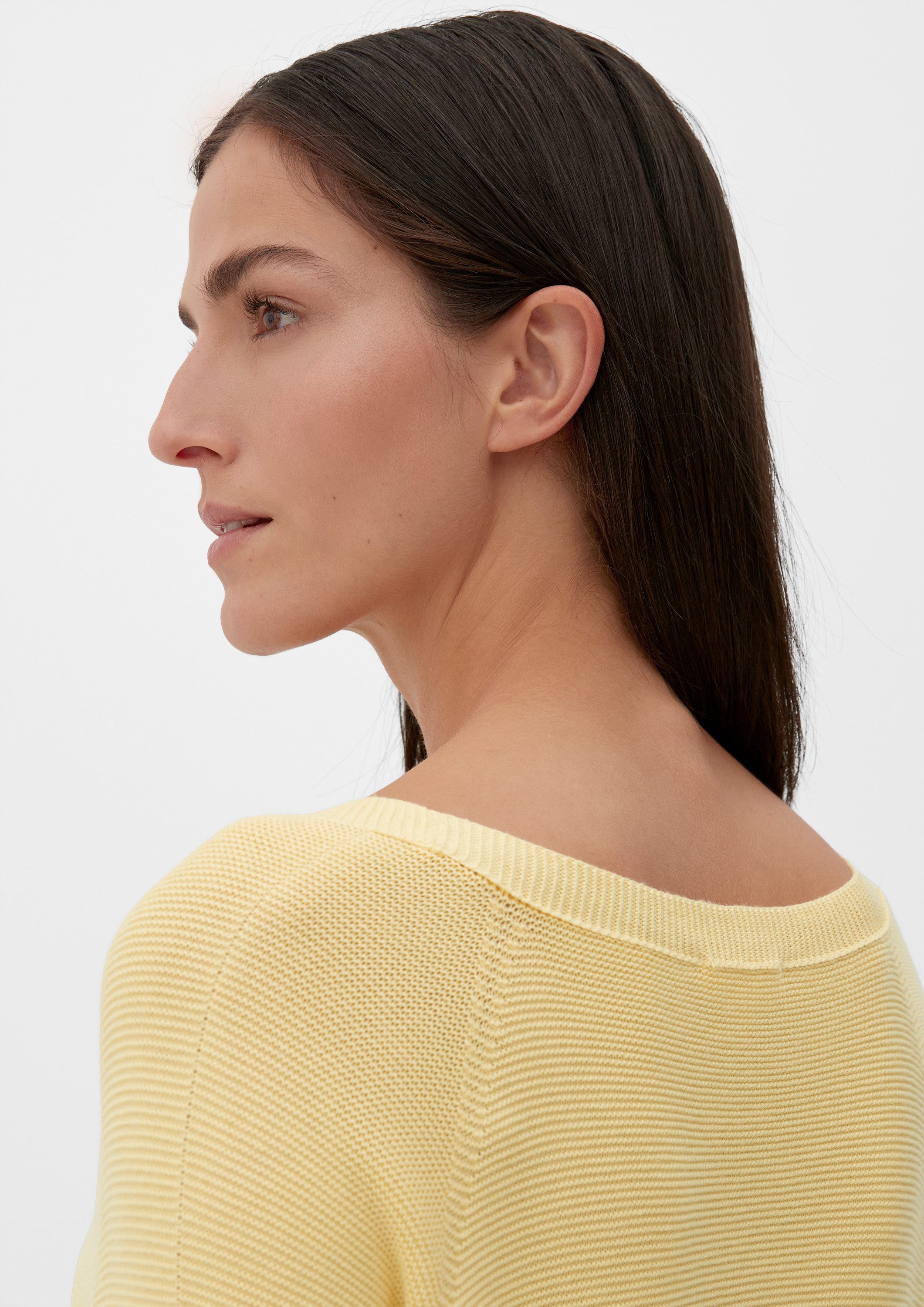 s.Oliver Longpullover Strickpullover Strickpulli mit V-Ausschnitt