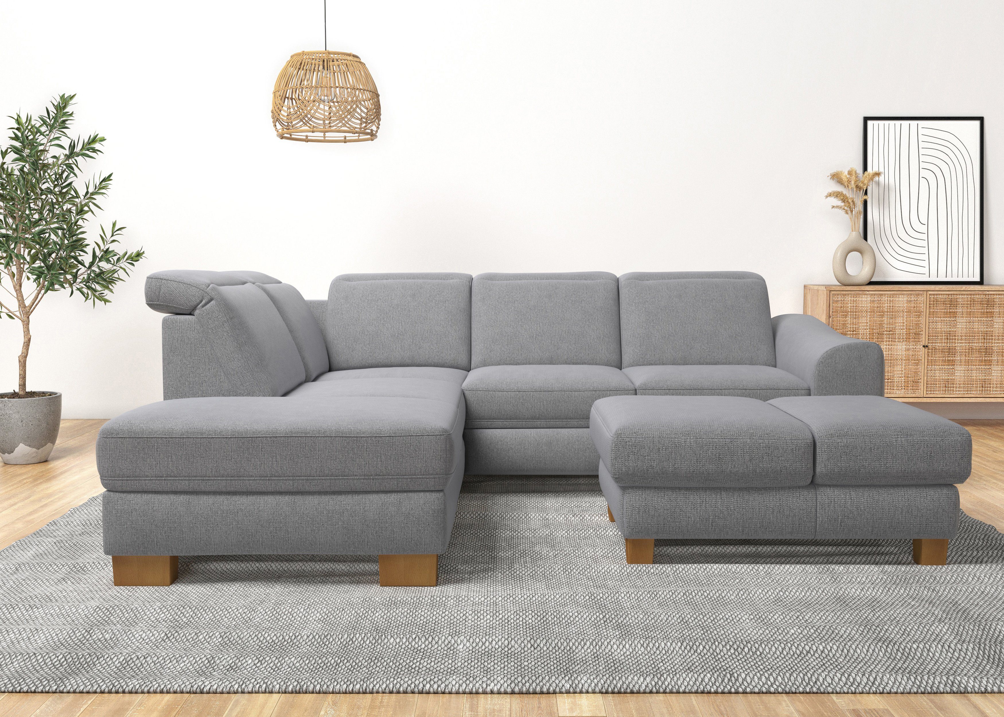 Home affaire Ecksofa "Dundee L-Form" wahlweise mit Kopfteilverstellung und günstig online kaufen