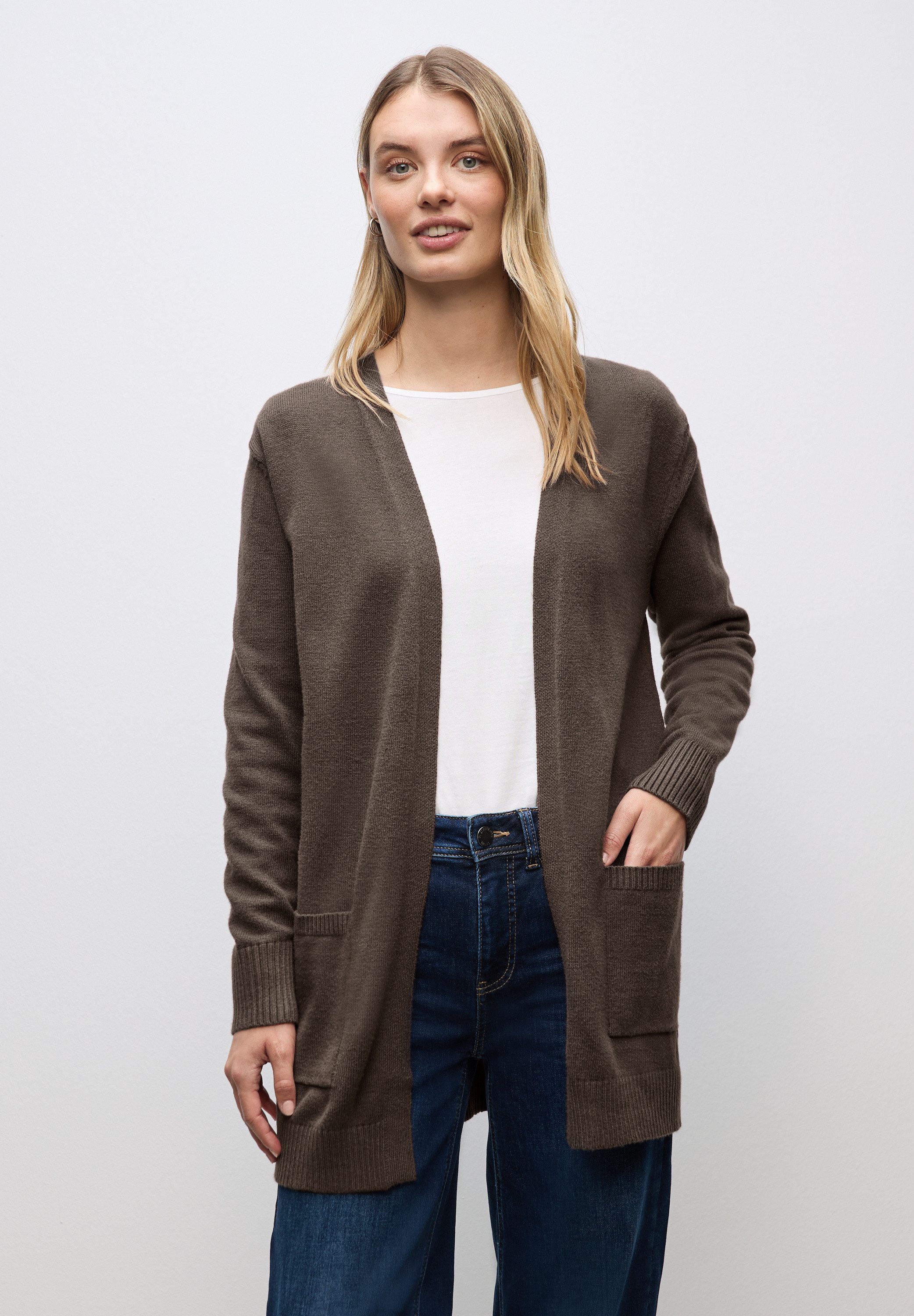 STREET ONE Strickjacke aus softem Materialmix