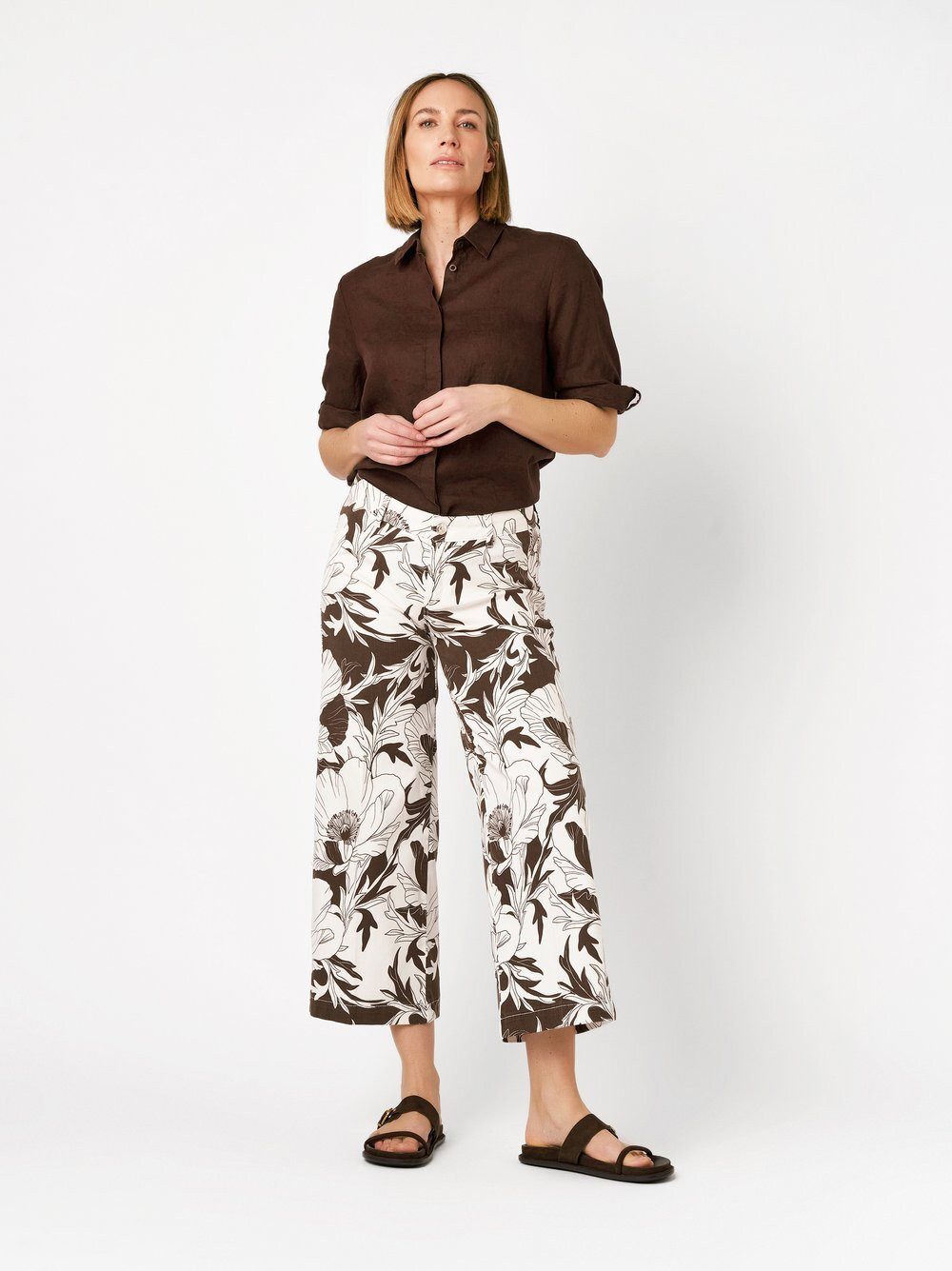 TONI 7/8-Jeans Ella Culotte mit großem Flowerprint