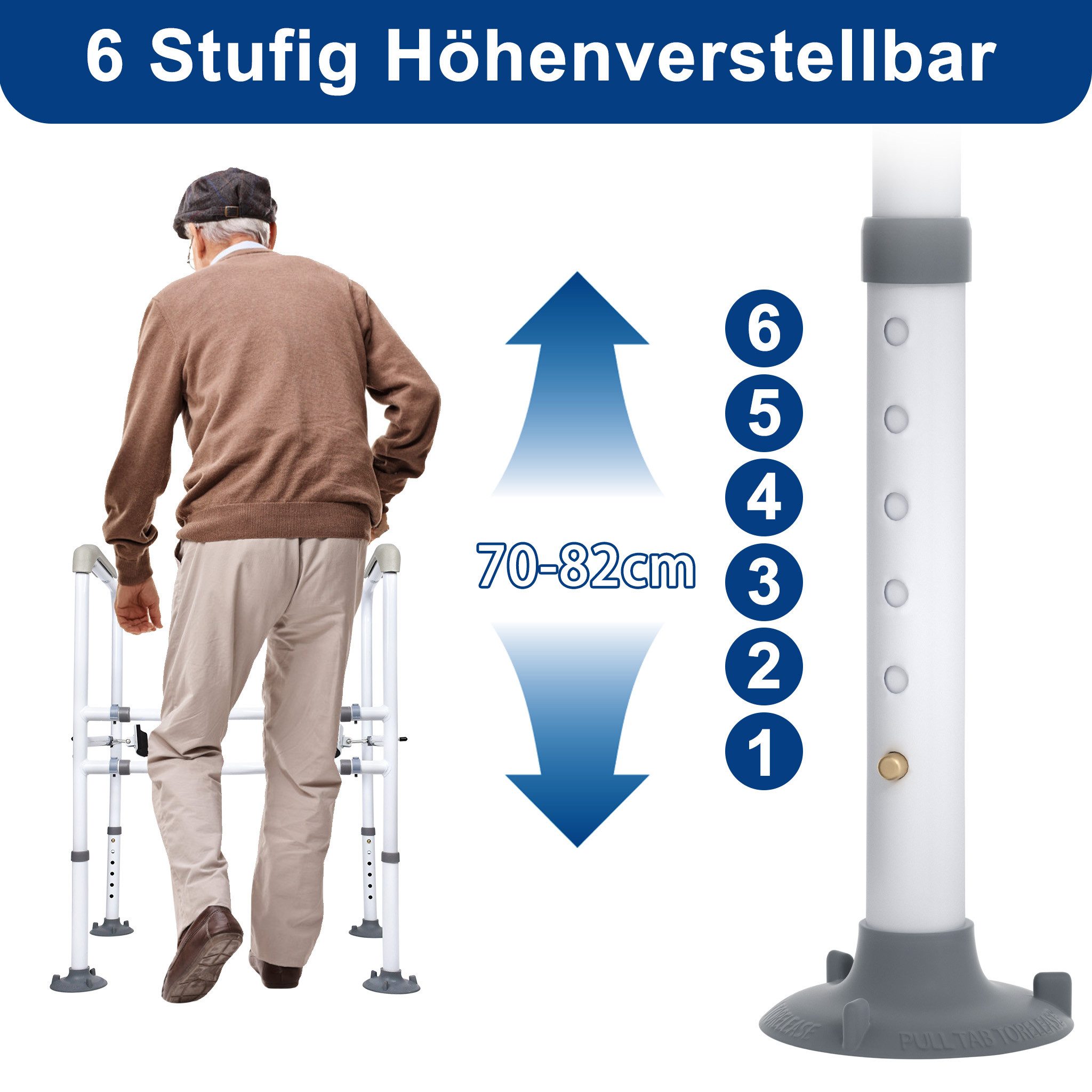 FIVMEN WC-Aufstehhilfe Toilettensitzerhöhung mit Armlehnen, Robust WC Aufstehhilfe Ohne Bohren