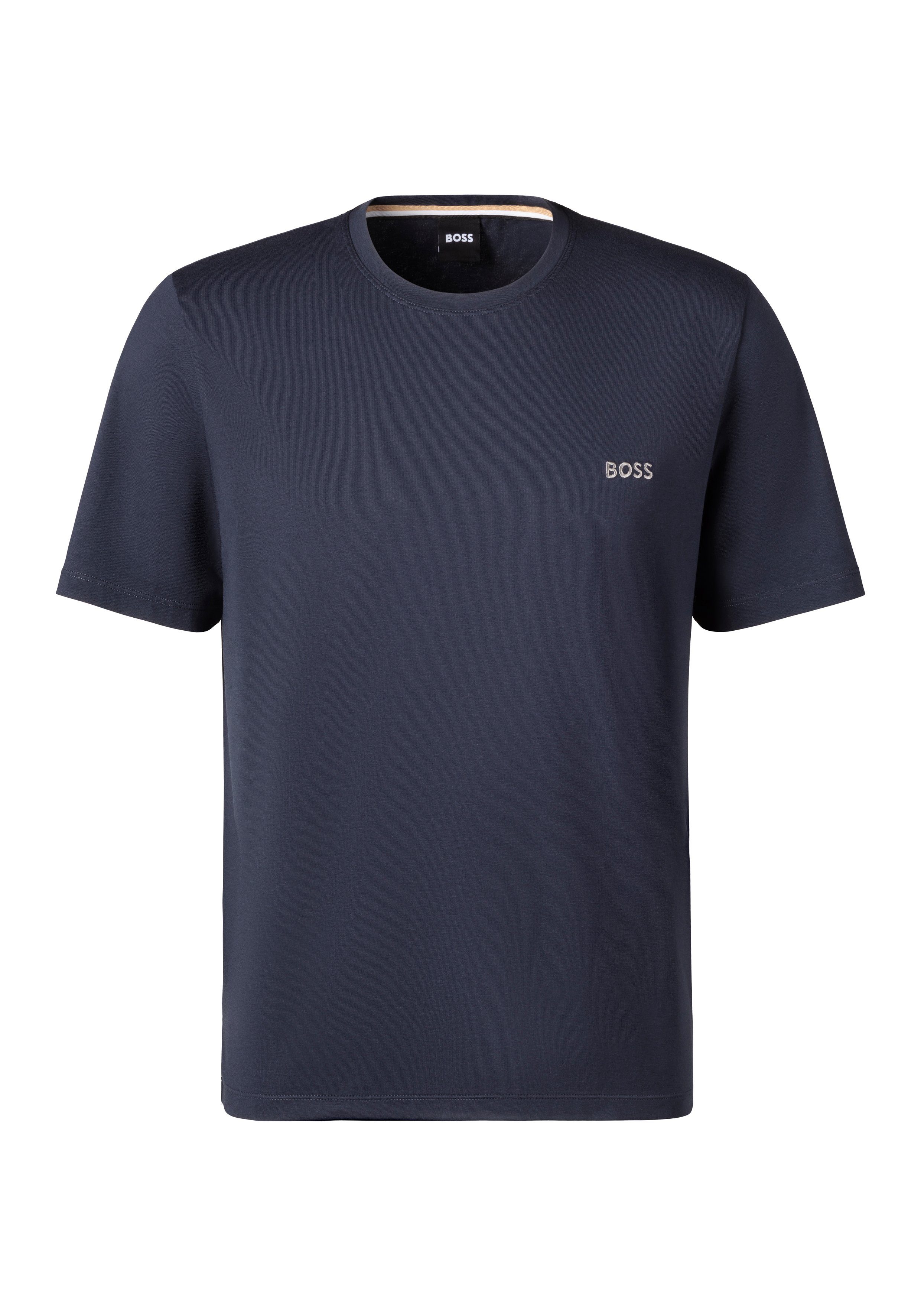 BOSS T-Shirt mit Brustlogo navy