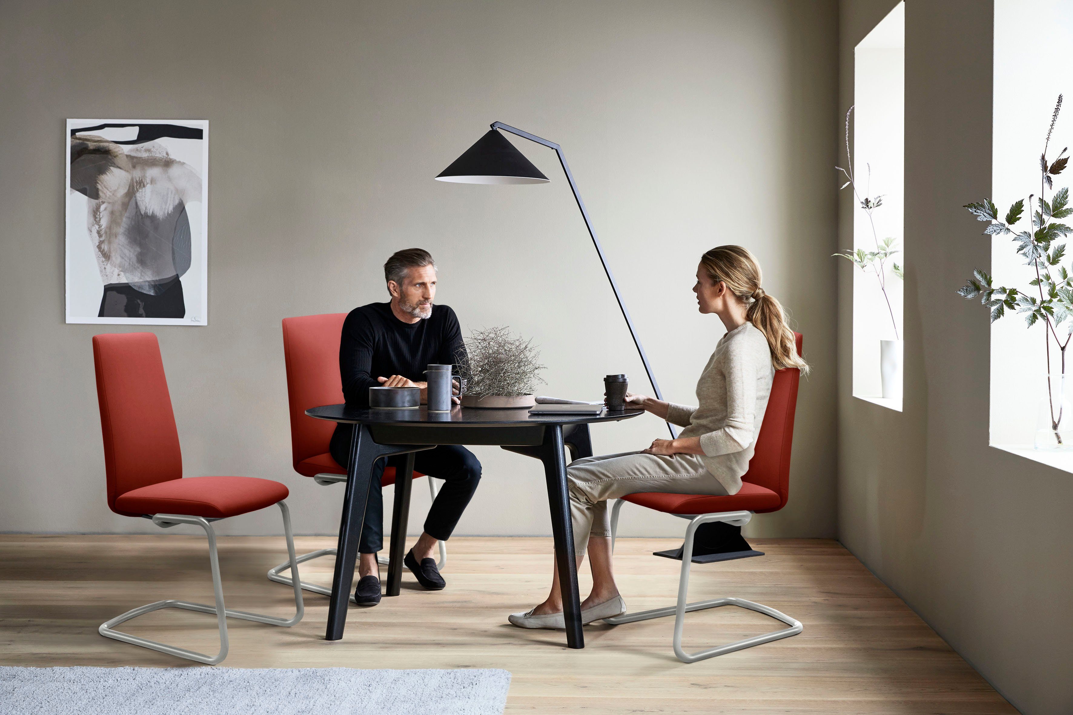 Stressless® Polsterstuhl Laurel, High Back, Größe M, mit Beinen aus Stahl in Chrom glänzend
