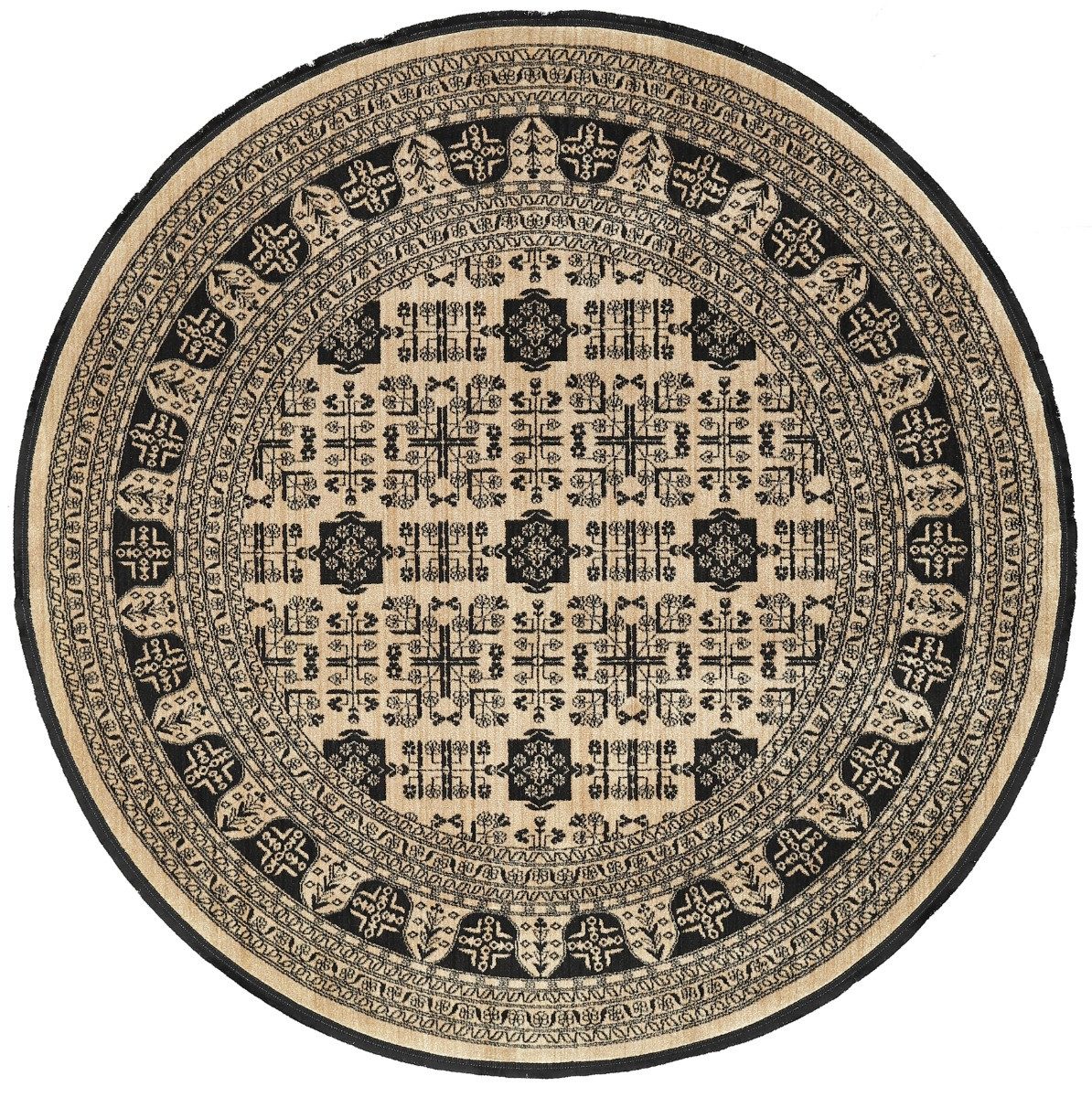 Carpet Avenue Teppich Alina - Afghan Khal Mohammadi 190x190, Rund, Höhe: 6 mm