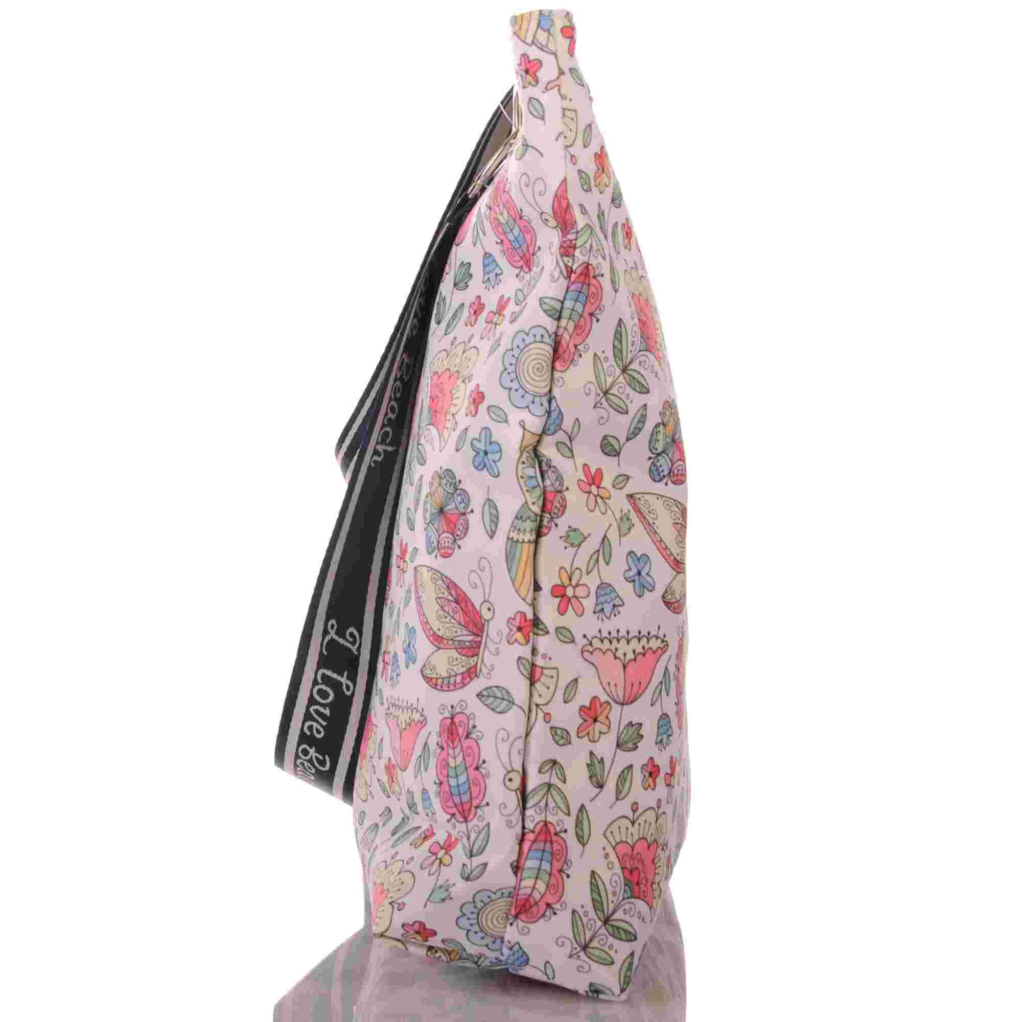 KMISSO Umhängetasche Strandtasche mit floralem Eulenmotiv 30750 (1-tlg), im eleganten Look
