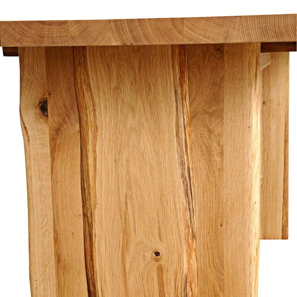 Pharao24 Baumkantentisch Motonor, aus Massivholz, mit Baumkante