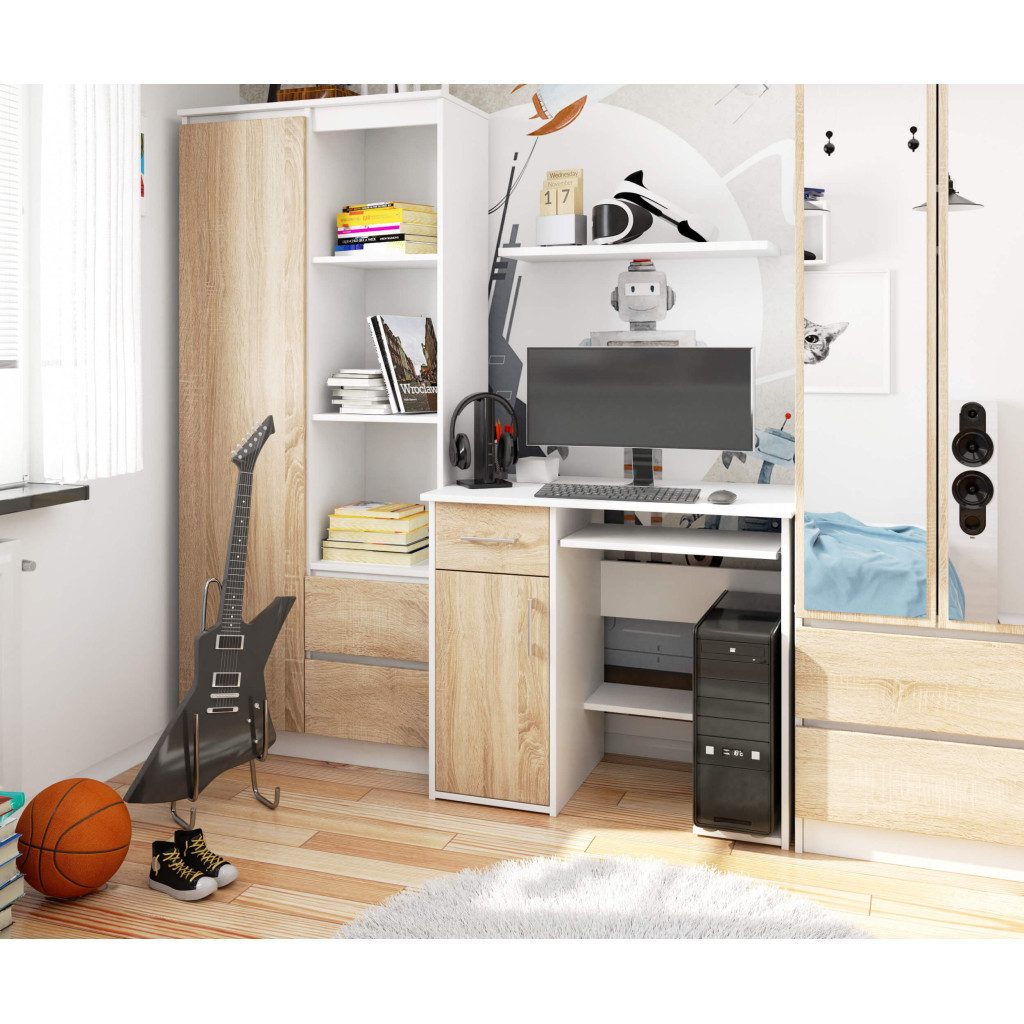 Raumhirsch Furniture Schreibtisch 90 cm Breite - Computertisch - Optimale Arbeitsfläche - Büro (Für Kinderzimmer - Büro - Heimbüro), (viele Farbvarianten - Maße: 90 x 74 x 50 cm) - Hochwertig & stabil