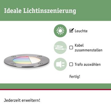 Paulmann LED Einbauleuchte LED Bodeneinbauspot IP65 RGBW Zigbee Einzeln, keine Angabe, Leuchtmittel enthalten: Ja, fest verbaut, LED, warmweiss, Einbaustrahler, Einbauleuchte