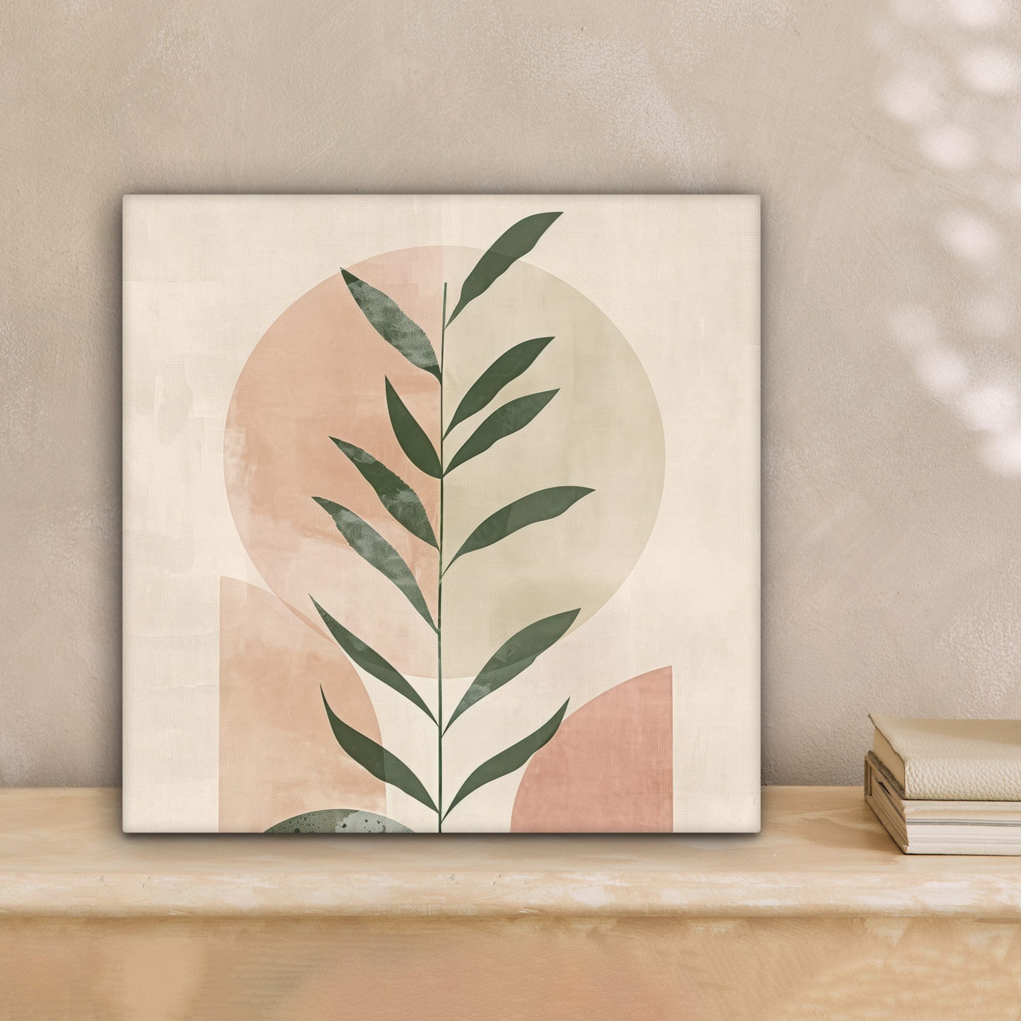 OneMillionCanvasses® Leinwandbild Modern - Rosa - Grün - Natur - Ästhetik, günstig online kaufen