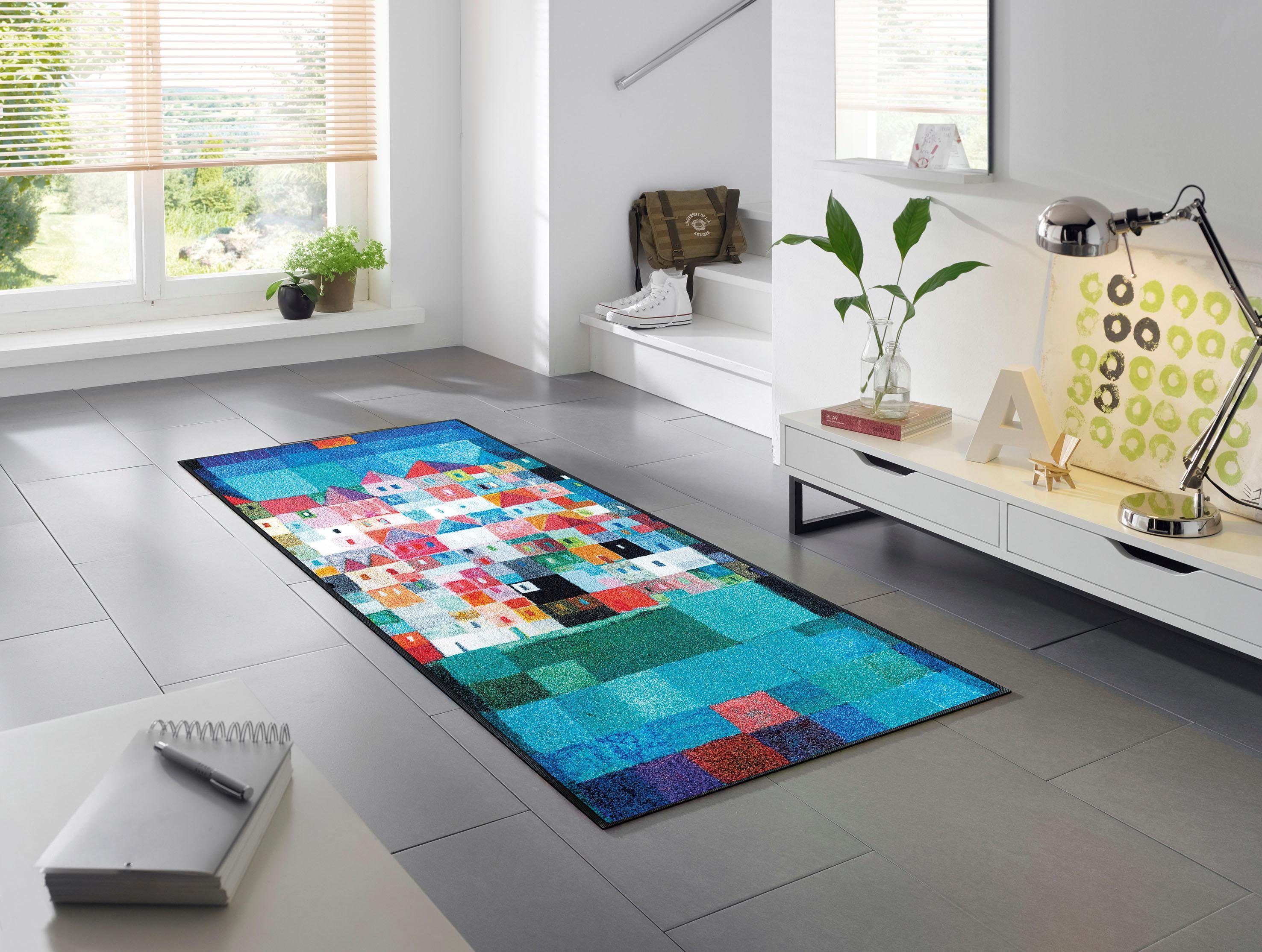 wash+dry by Kleen-Tex Läufer Colourful Houses, günstig online kaufen