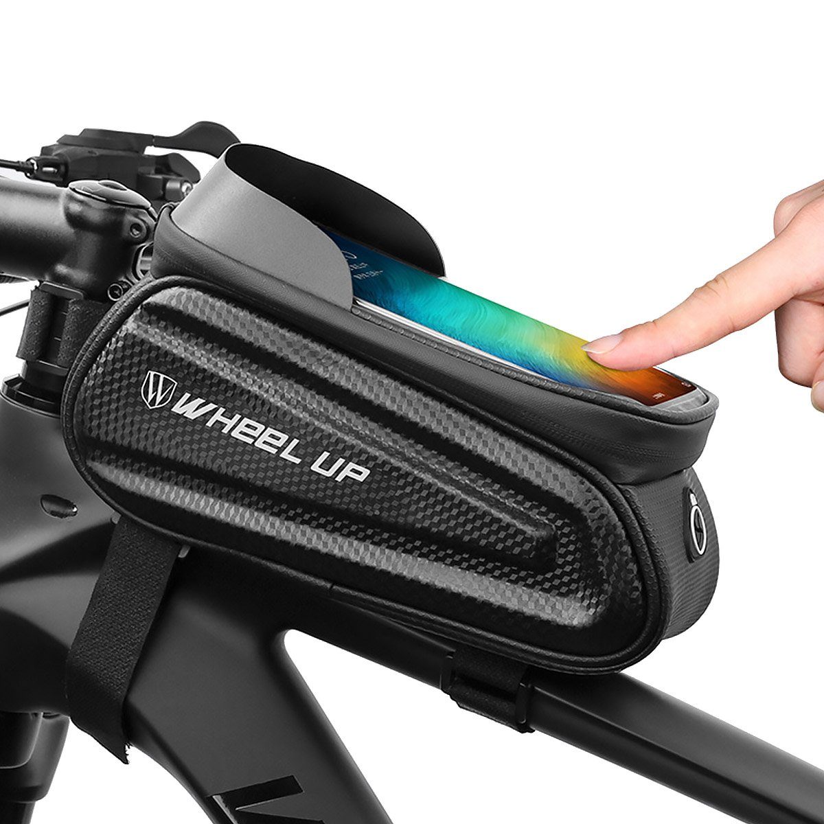MidGard Fahrradtasche Fahrrad Rahmentasche mit Smartphone-Halterung für E- Bike MTB Citybike