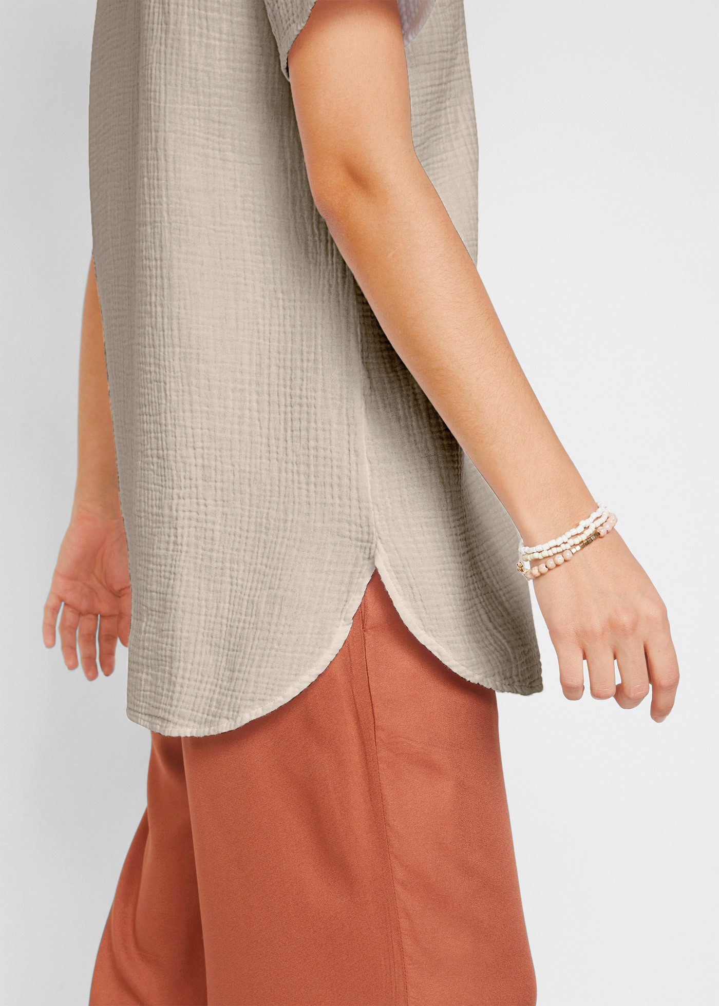 bonprix Longtunika für entspannten Look, Regular Fit, Kurzarm-Design