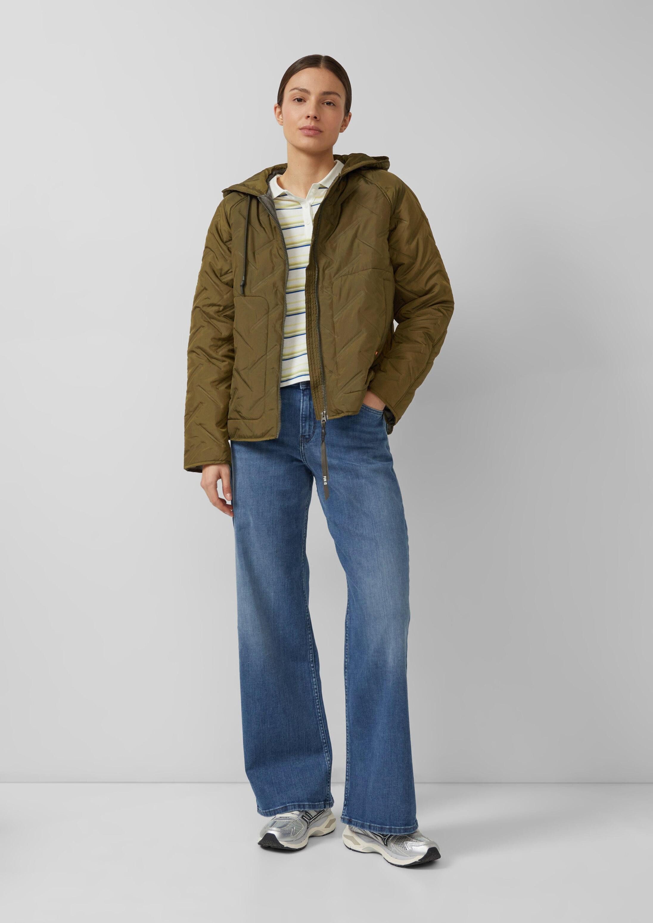 QS Funktionsjacke Outdoor-Jacke Wattierte Jacke mit Kapuze