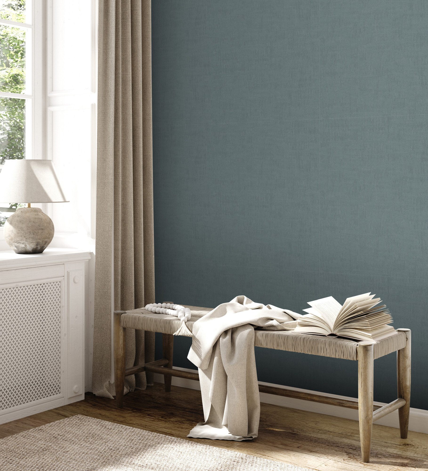 Bricoflor Dunkelgraue Tapete für Industrial Style Küche und Wohnzimmer Vlie günstig online kaufen