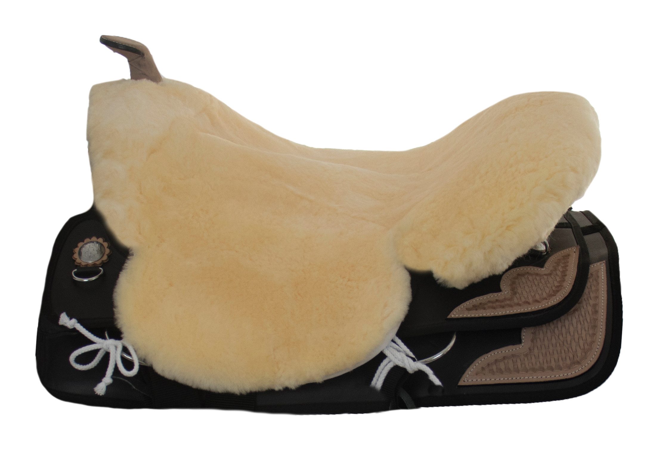 Engel Reitsport Sattelbezug Sattelsitzbezug SABEZ3 Western mit Hornaussparung echtes Lammfell (1 St)