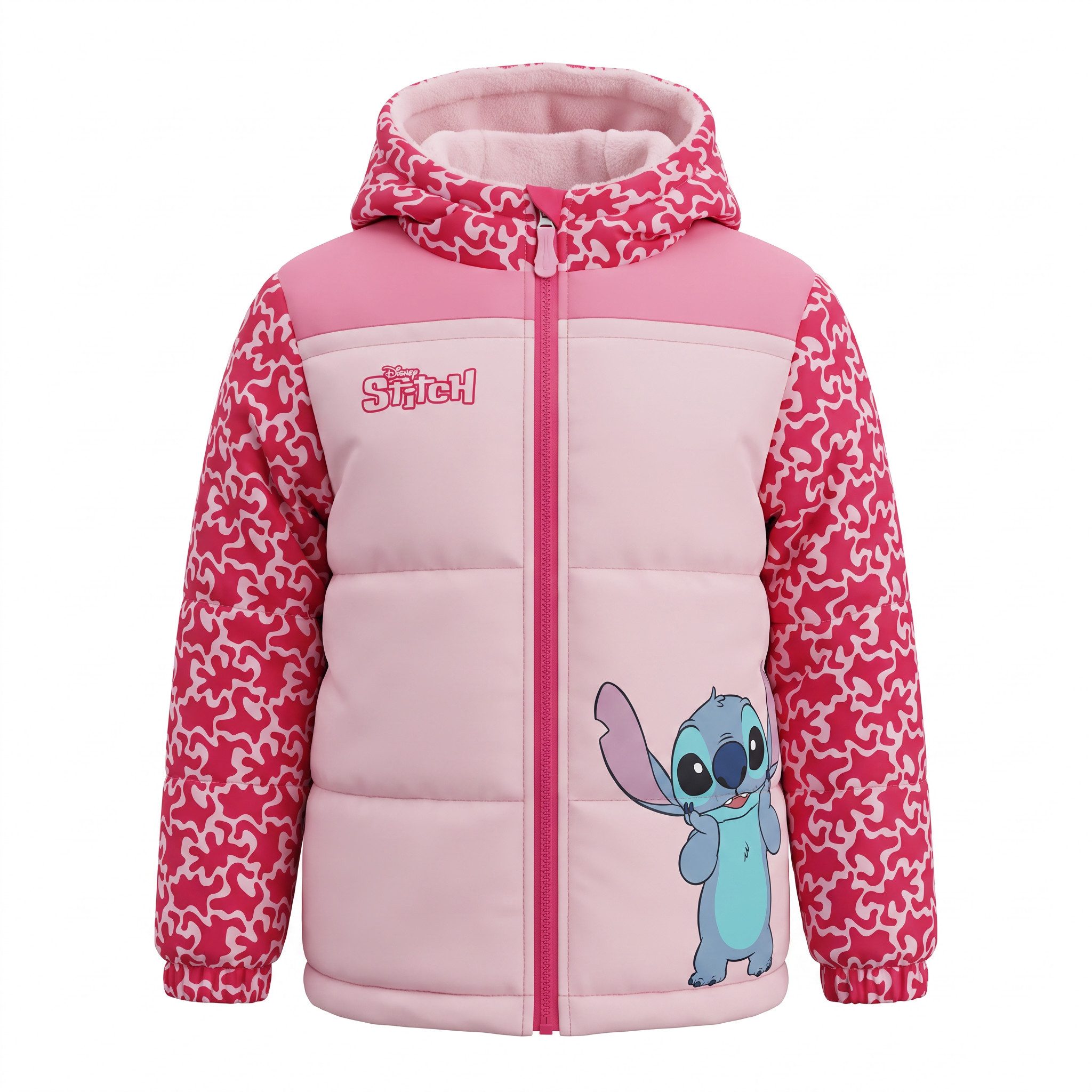 Disney Winterjacke Disney Stitch Kinder Mädchen Jacke mit Kapuze Gr. 98 bis 140