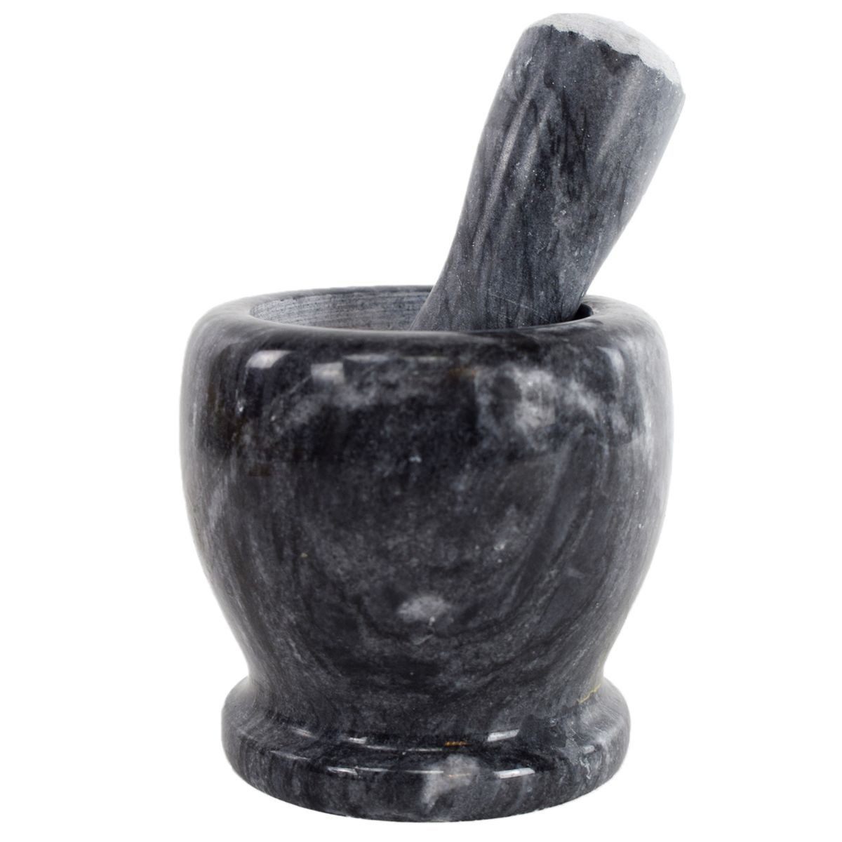 Marabellas Shop Mörser Mörser & Stößel mit wählbarem Design Ø10cm Reibmühle aus Gestein, Stößel beidseitig geschliffen