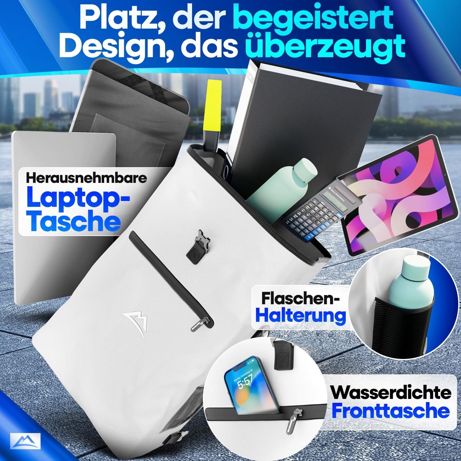 Nextcover Fahrradtasche TPU Fahrradtasche NEU 3in1 Fahrradtasche für Gepäckträger -wasserdicht