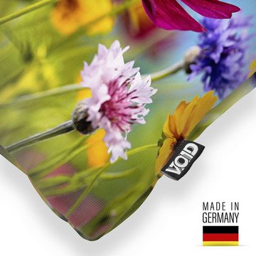 Kissenbezug, VOID (1 Stück), Sofa-Kissen Sommerblumenfeld Kissenbezug Blumen Sommer Wiese Garten Frühling Blumenstrauss