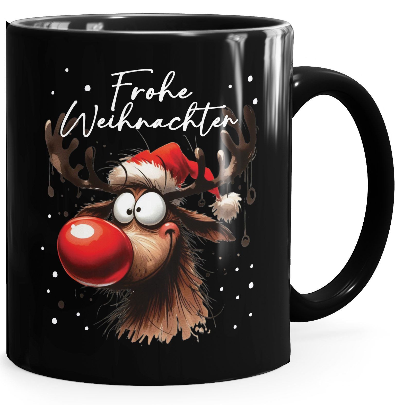 MoonWorks Tasse Tasse Weihnachten Rentier Lustige Weihnachtsmotive Geschenkidee, Keramik