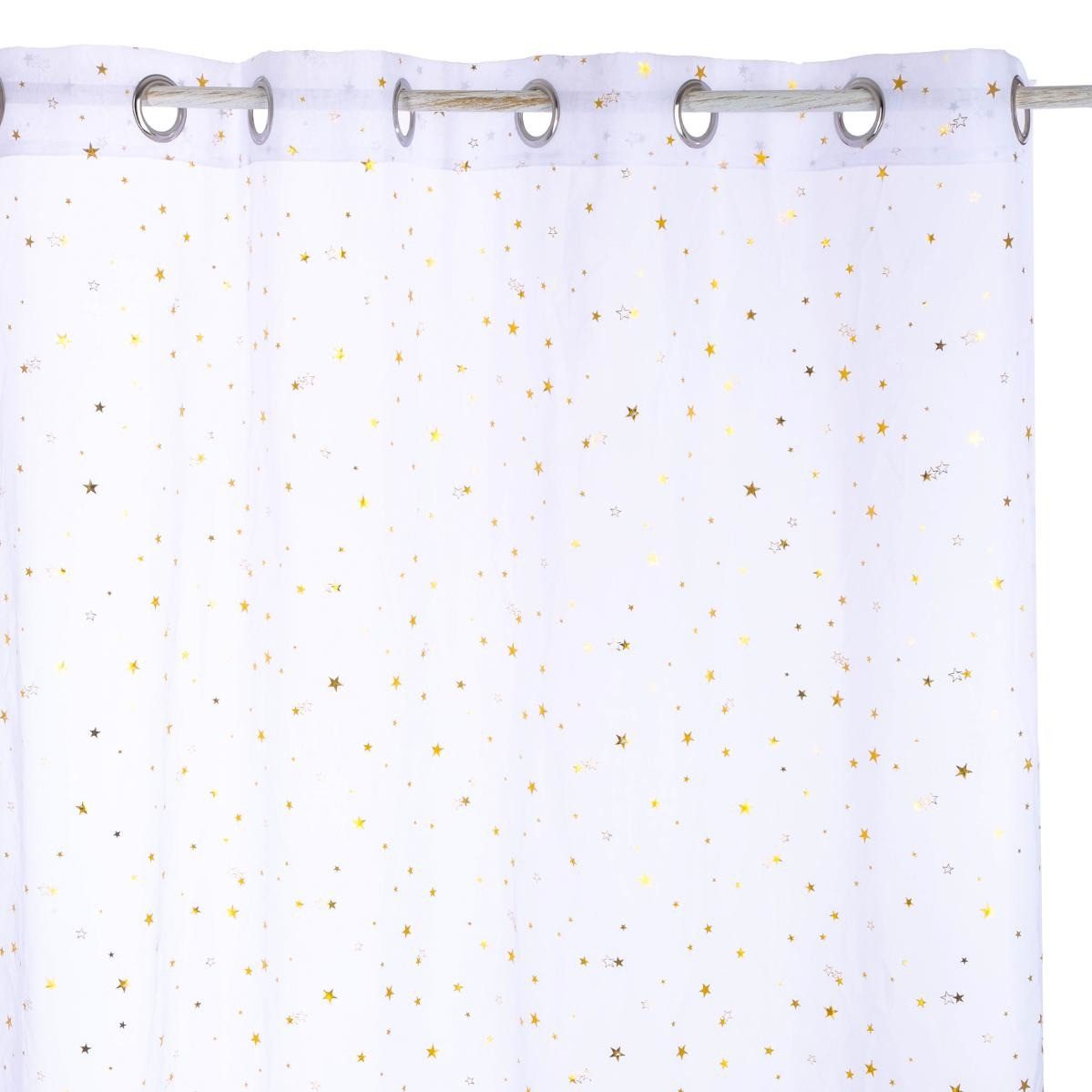 Atmosphera Créateur d'intérieur Vorhang Fenstervorhang, mit Sternen - 140 x 250 cm (1 St), modern