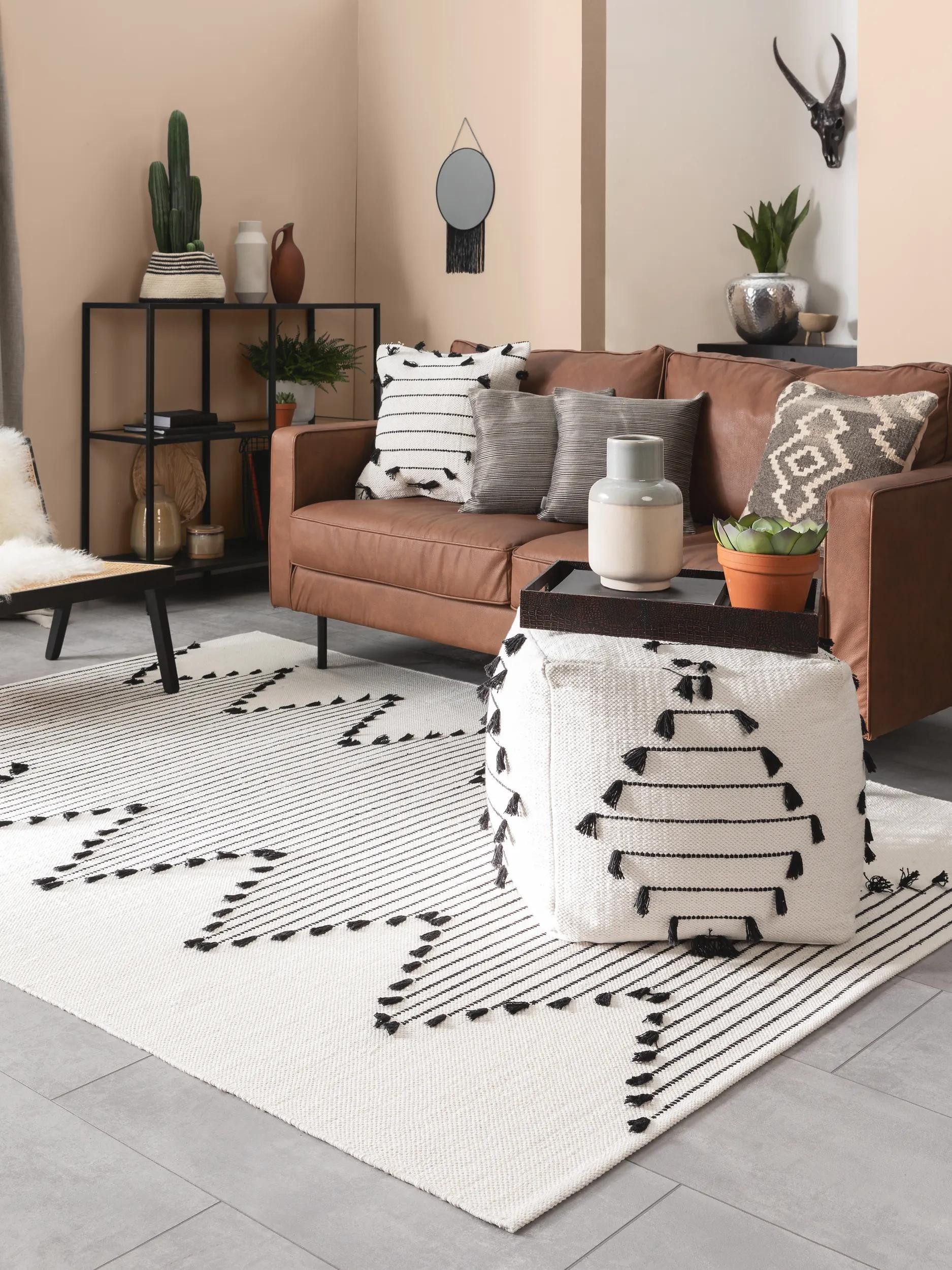 benuta Teppich Bo, rechteckig, Höhe: 5 mm, Kunstfaser, Berber, Ethno-Style, Wohnzimmer