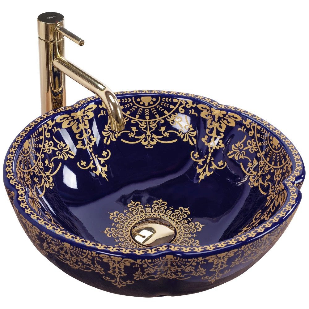 wohnwerk.idee Aufsatzwaschbecken Waschbecken Vintage Ornamente Vintage günstig online kaufen