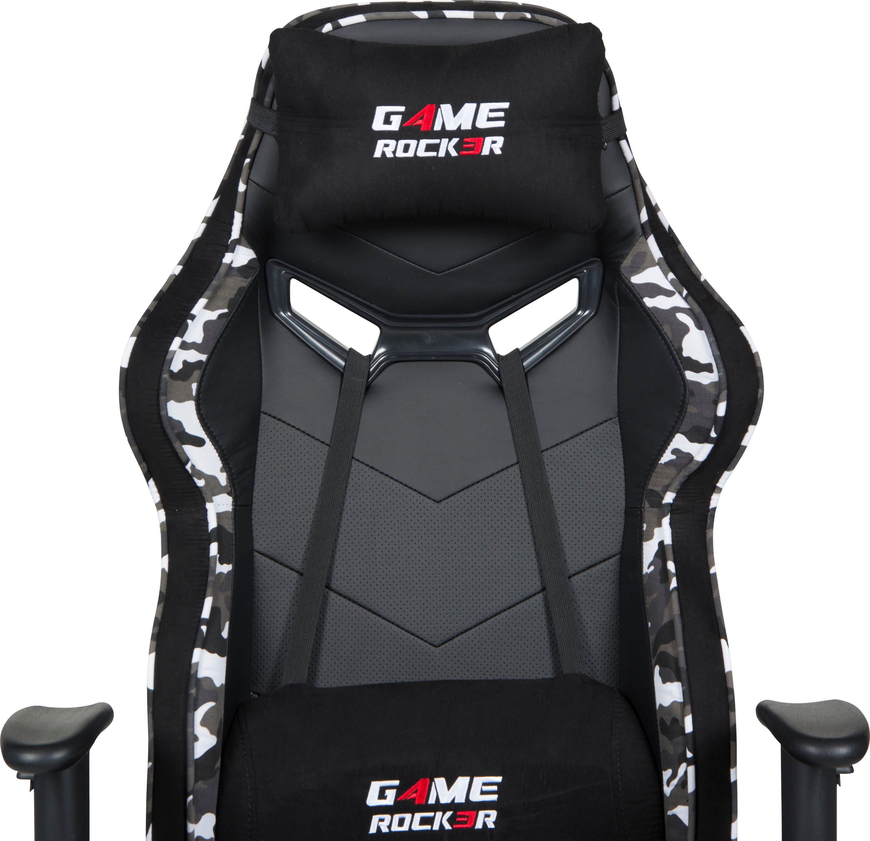 schwarz/camouflage grau Collection in Chair G-30, Game-Rocker Optik Camouflage Chefsessel Gaming Duo