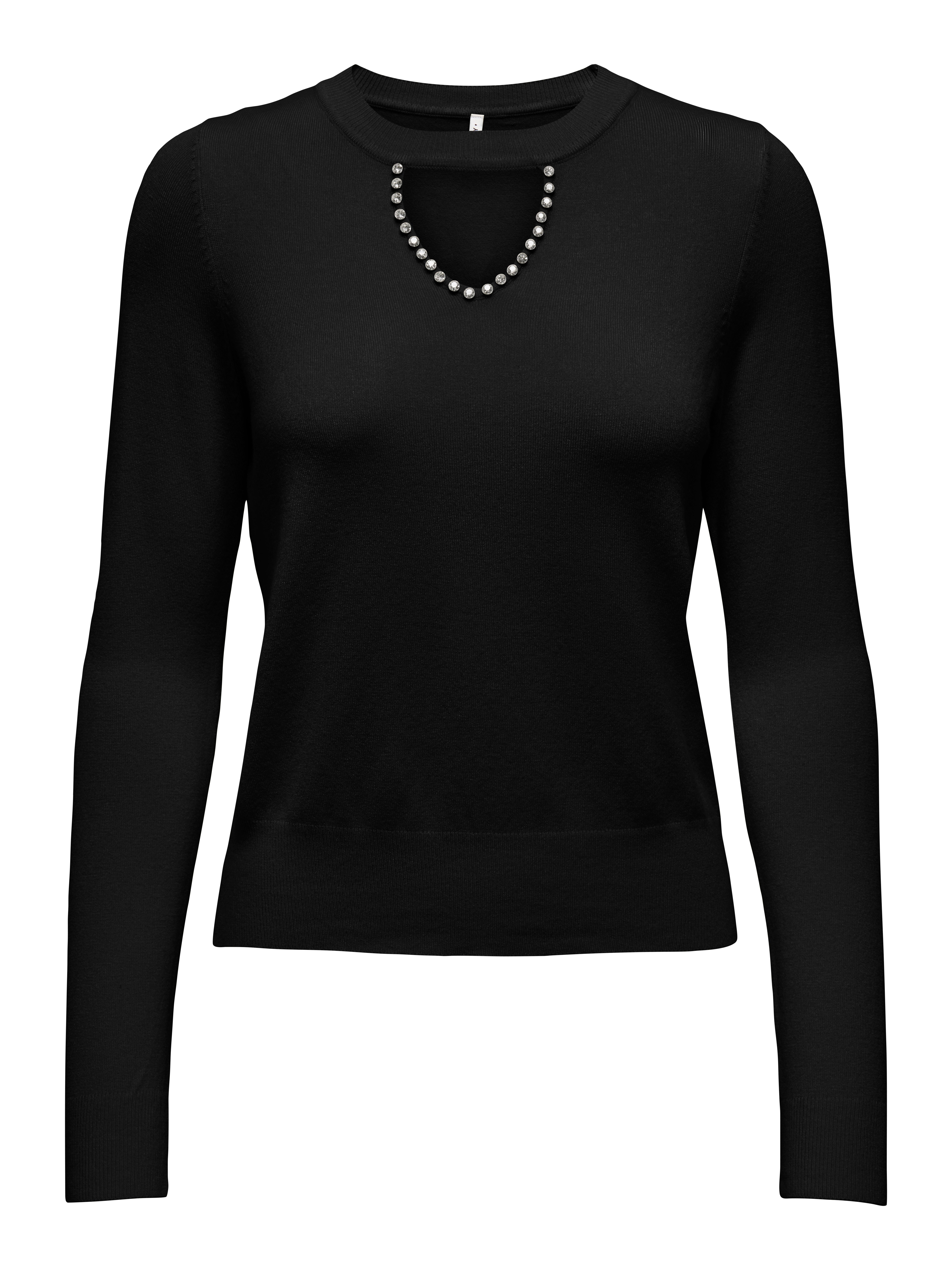 ONLY Rundhalspullover ONLVENICE LIFE LS PEEKABOO BLING CC KNT günstig online kaufen