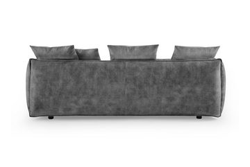 riess-ambiente 3-Sitzer COCOONING 225cm grau, Einzelartikel 1 Teile, Wohnzimmer · Samt · Sofa · mit Armlehne · Federkern · Skandinavisch