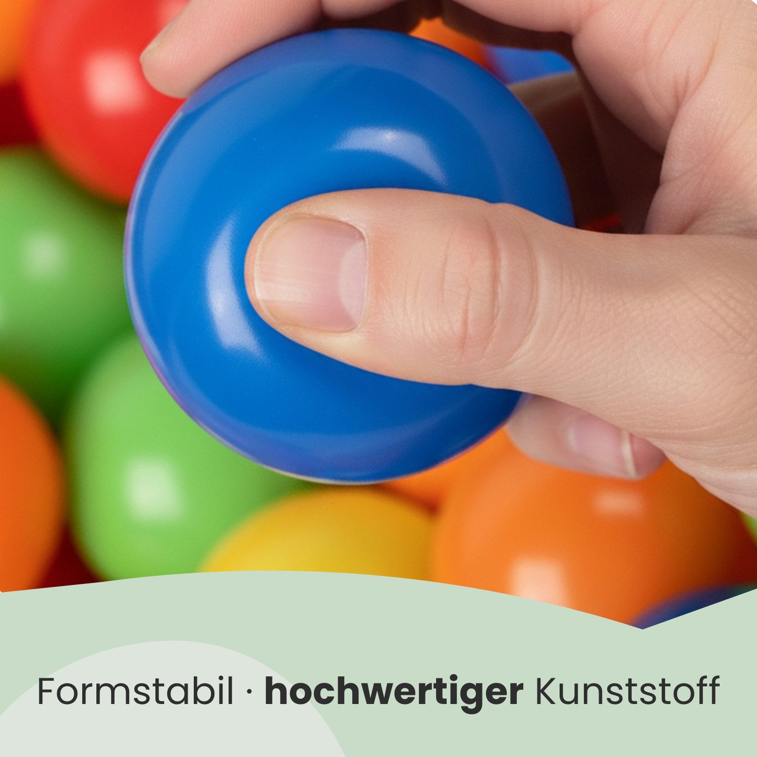LittleTom Bällebad-Bälle Baby - 100 Bunte Bälle fürs Bällebad - 6cm Geprüfte Kinder Spielbälle (100-St), Ab dem 1. Tag: Babybälle zum Greifen - Plastikbälle für den Bällepool