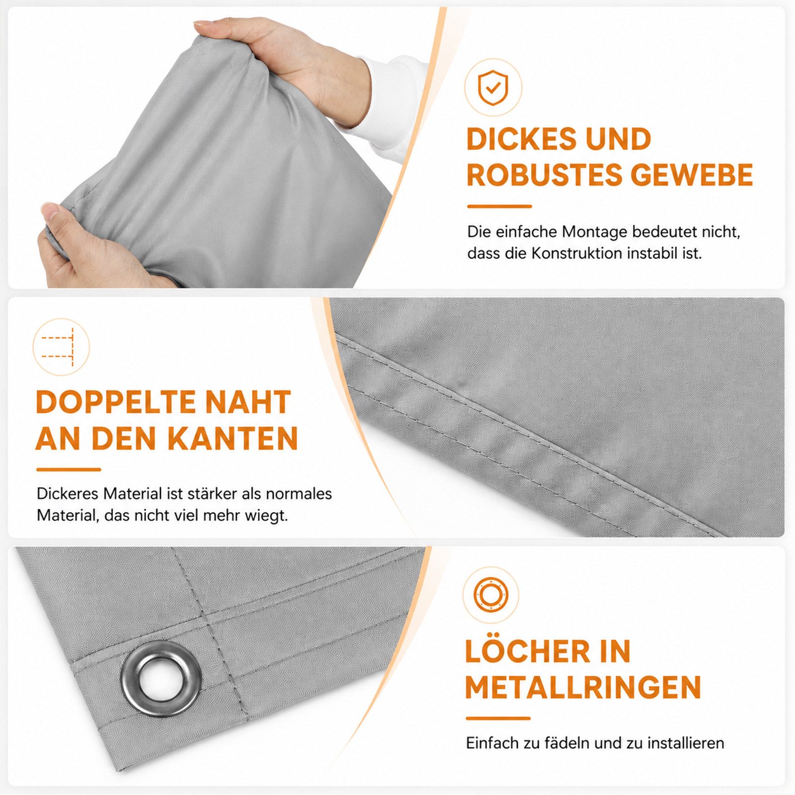 Lapamax Sonnensegel Wasserdichtes Sonnensegel mit UV-Schutz, einziehbar, Reißfest, Verstellbare Pergola-Markise für Terrasse, Garten & Balkon, Sand – Bild 5 von 5