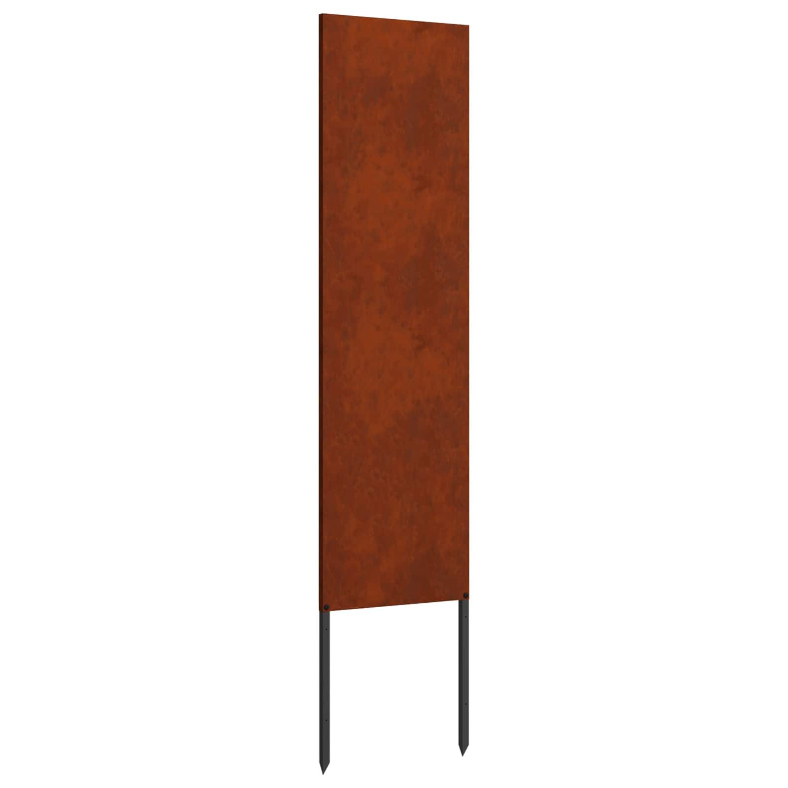 vidaXL Wandbild Garten Sichtschutz-Leinwand Rostig 32 x 140 cm Wetterfeststahl, (1 St)
