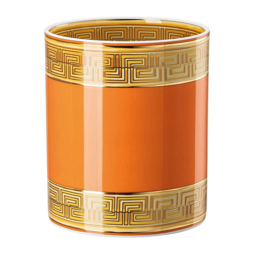 Versace Dekovase by Rosenthal Vase Medusa Amplified Orange Coin (18cm)