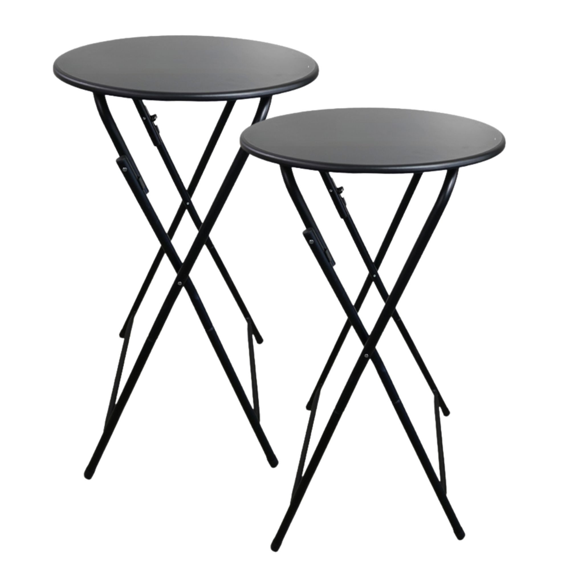 CHEFGASTRO® Stehtisch Stehtisch klappbar mit Husse, Stahl, MDF-Platte mit PVC-Beschichtung (2-St), Stabiler Stehtisch hoher Tisch Gartentisch Klapptisch Partytisch