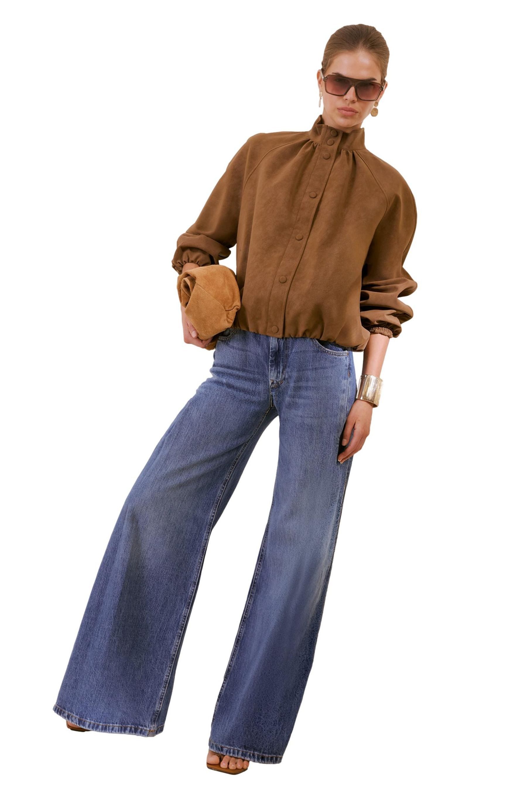 Friends Like These Blouson Friends Like These Leichte Jacke mit Ballonsaum (1-St)