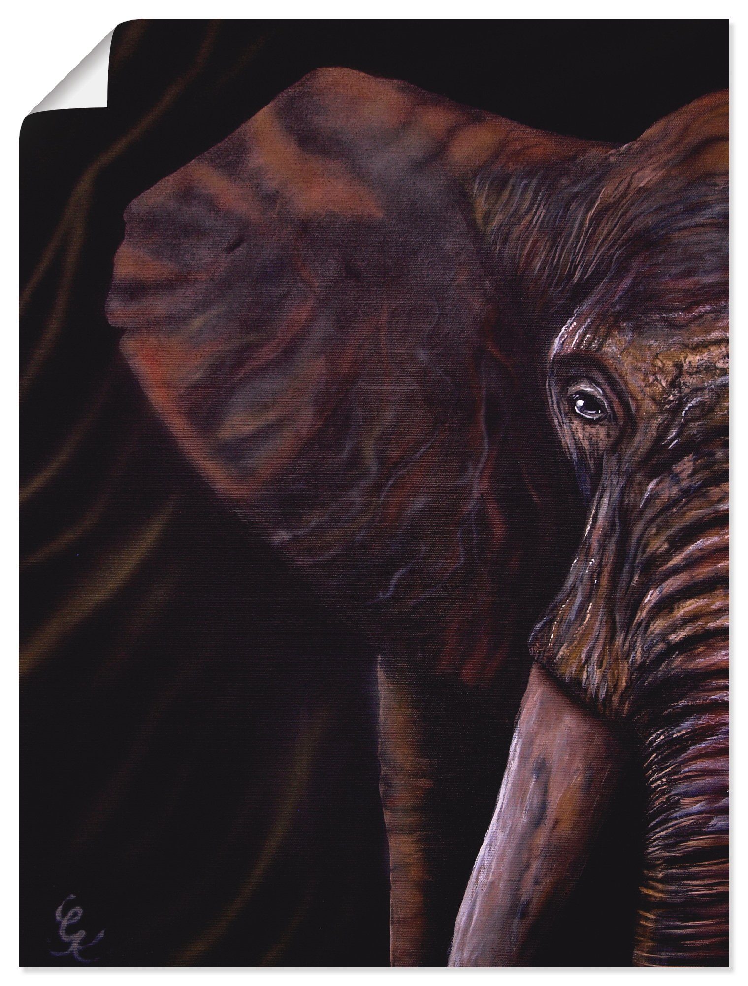 Artland Wandbild Elefant, Wildtiere (1 St), als Alubild, Leinwandbild, Wandaufkleber oder Poster in versch. Größen