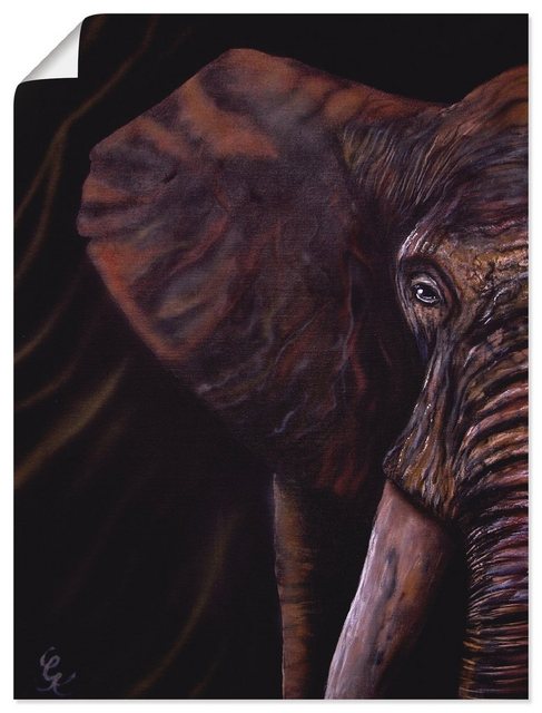 Artland Wandbild »Elefant«, Wildtiere (1 Stück), in vielen Größen & Produktarten - Alubild / Outdoorbild für den Außenbereich, Leinwandbild, Poster, Wandaufkleber / Wandtattoo auch für Badezimmer geeignet-Otto
