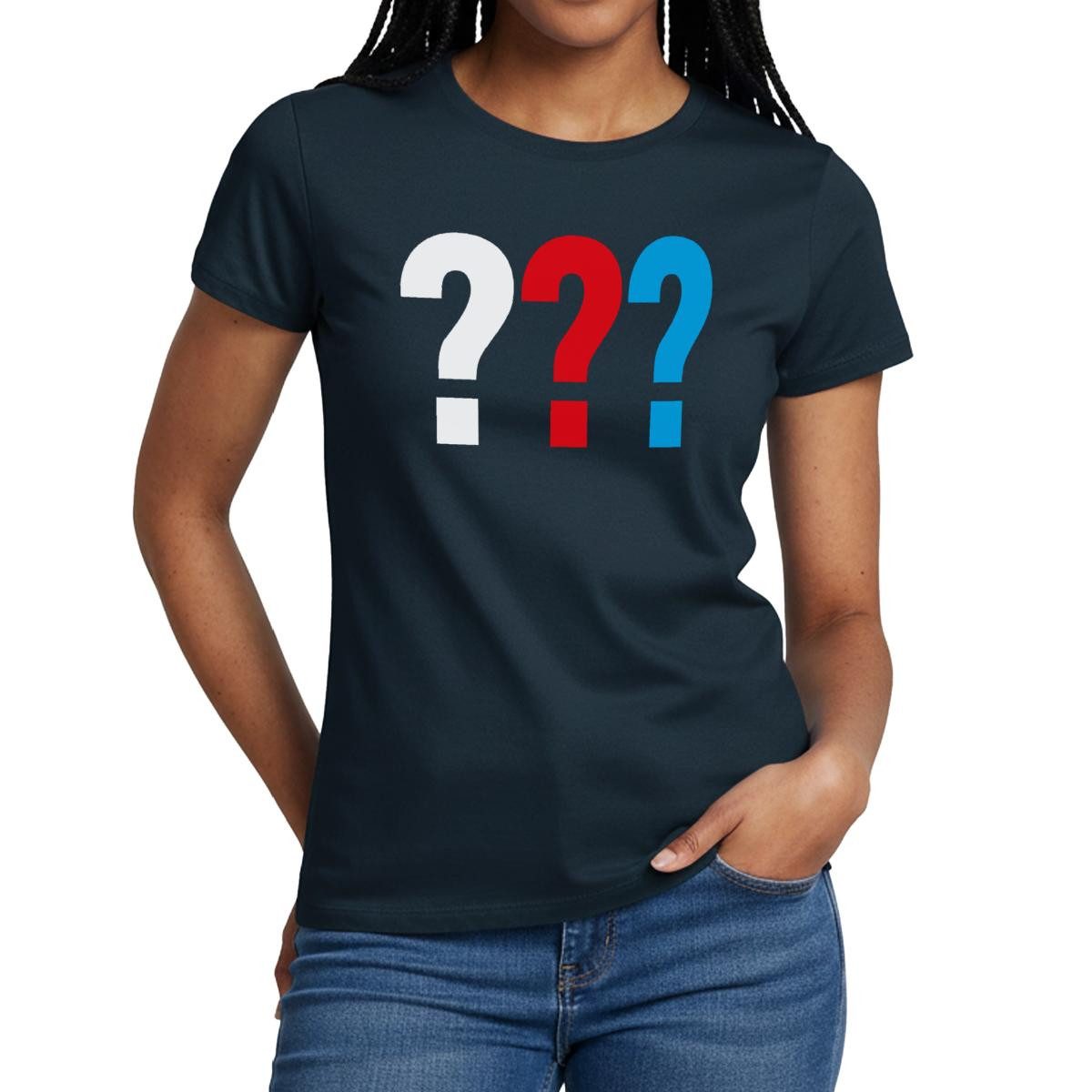 T-Shirt Die Drei Fragezeichen Logo Frauen T-Shirt