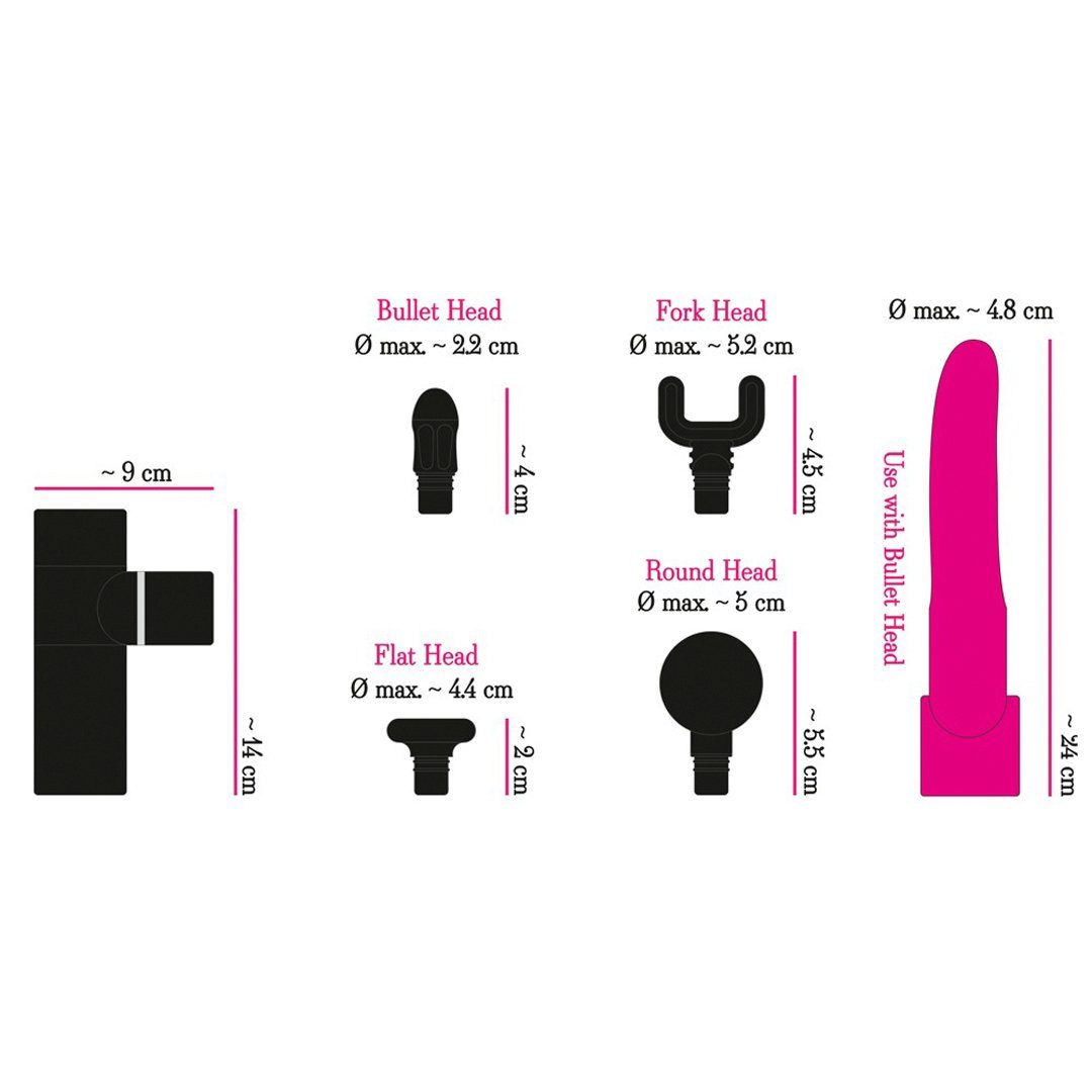 Massagepistole Sex G-Punkt-Vibrator Massage viel mit & Zubehör Gun You2Toys