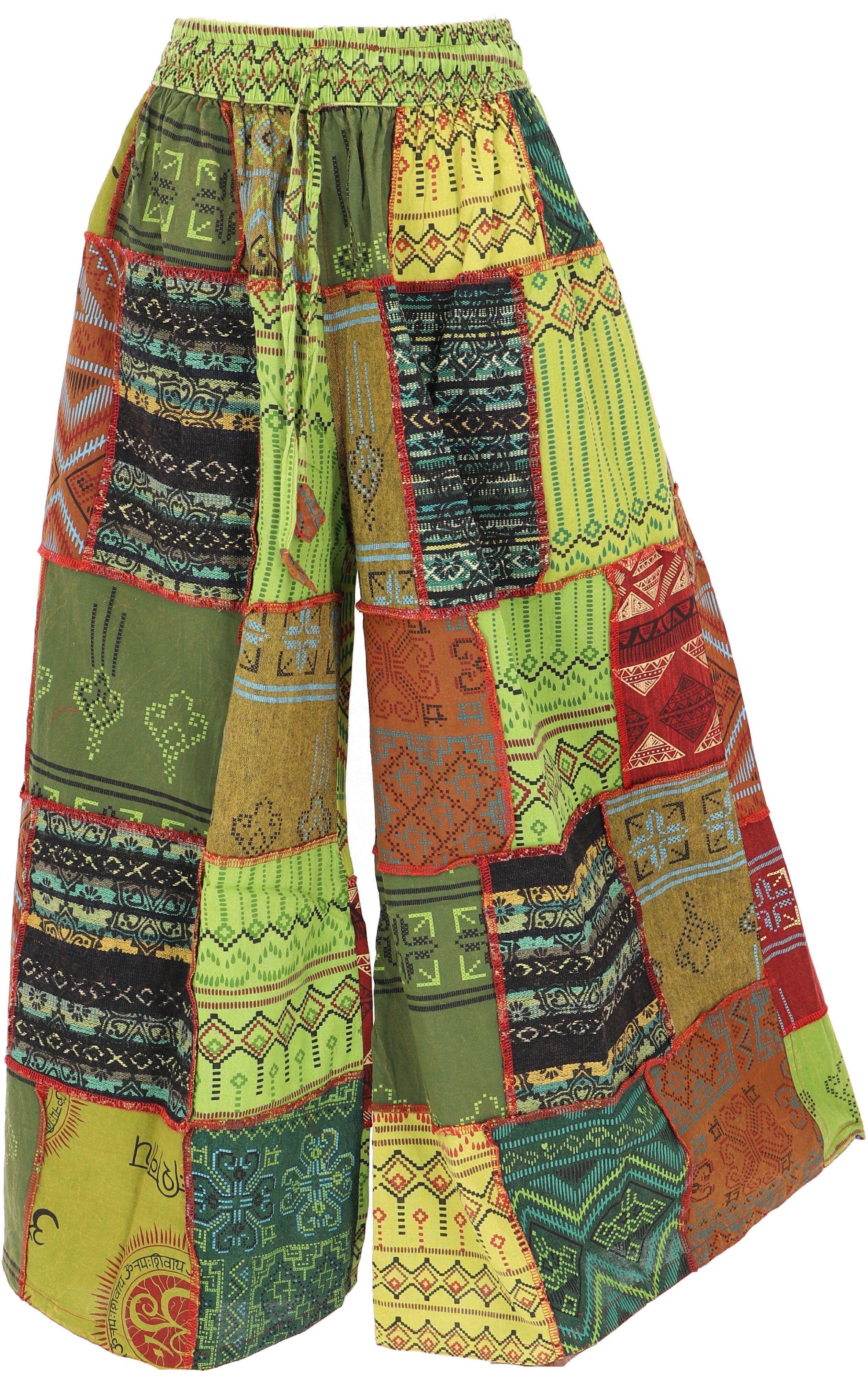 Guru-Shop Relaxhose Bequeme Palazzohose, weite Patchwork.. alternative Bekl günstig online kaufen