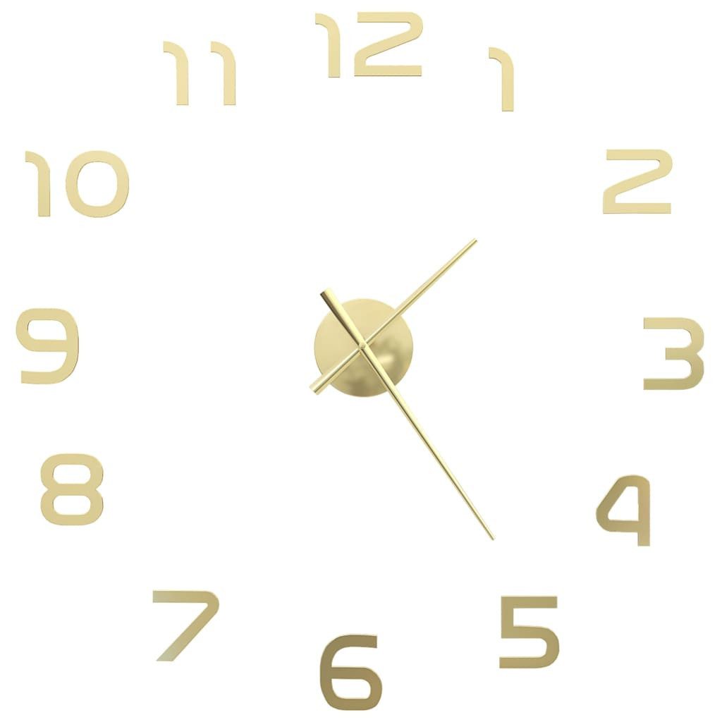 vidaXL Uhr NA 3D-Wanduhr Modernes Design 100 cm XXL Golden