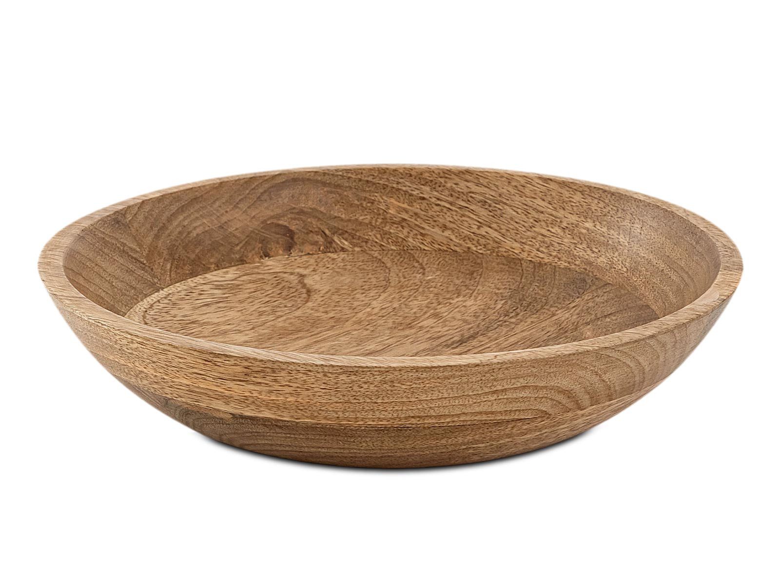 Dekoteller Holzteller rund Obstteller Dekoschale H6cm modern schlicht Mangoholz m